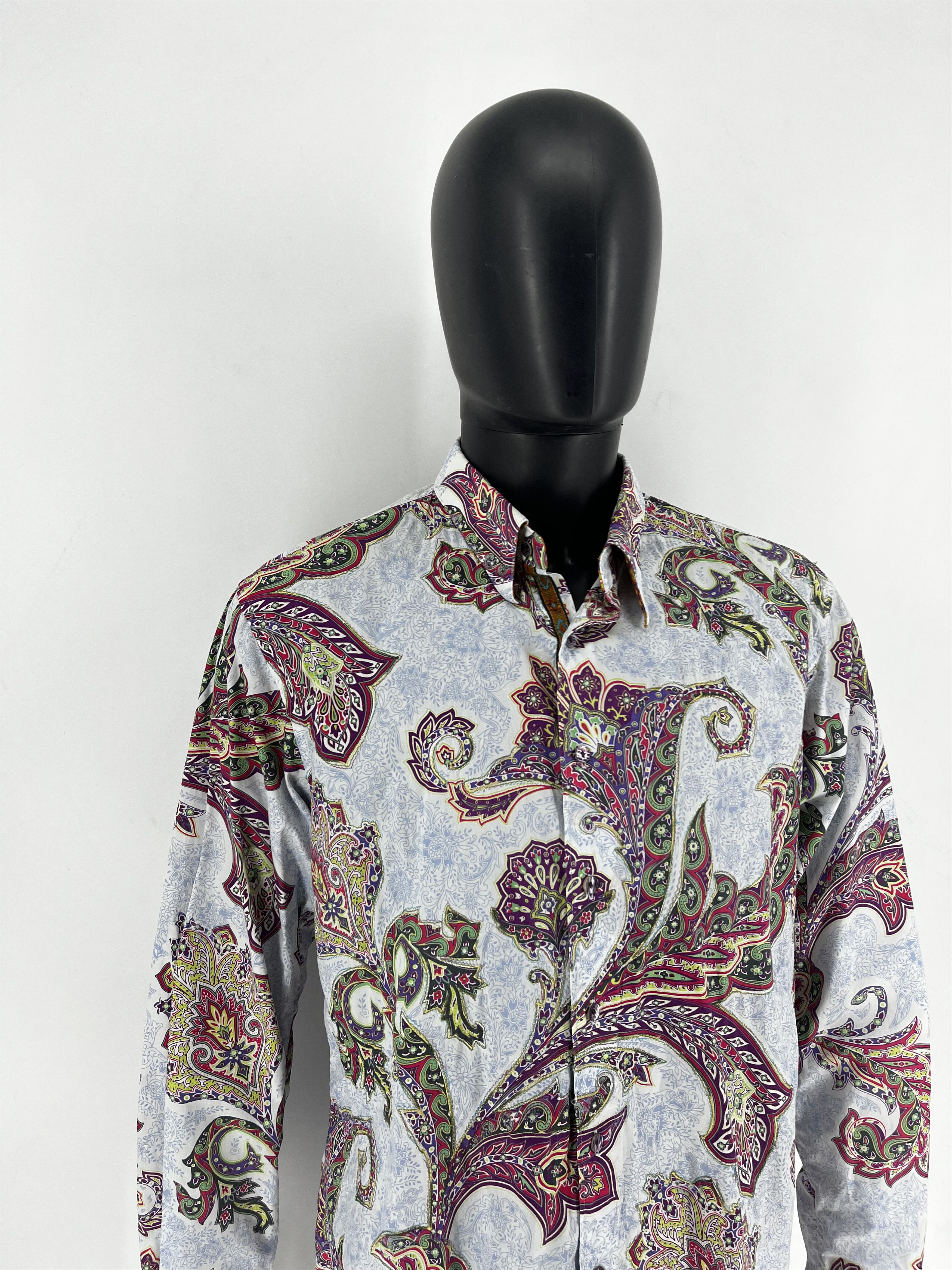 Other Robert Graham Bonaire Blue Funky Fractal Floral Paisley SzXL Size US XL / EU 56 / 4 - 3 Thumbnail