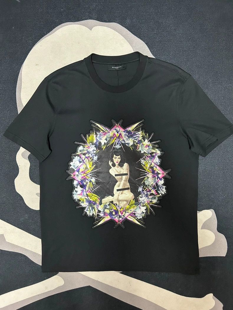 Givenchy Givenchy Runway Bird & Nude Silk Patch Tee - dmc Size US M / EU 48-50 / 2 - 1 Thumbnail