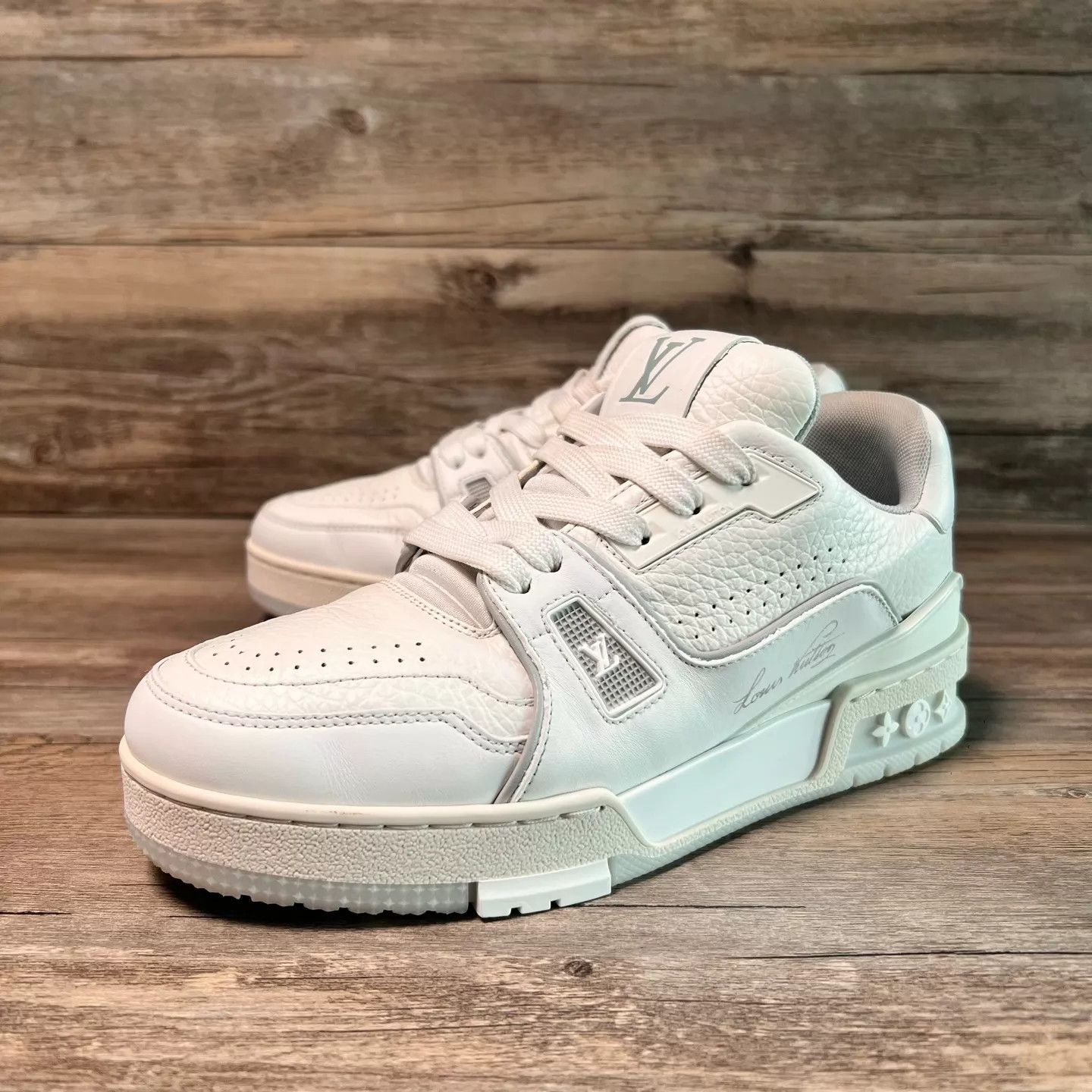 Louis Vuitton LV Trainer Women's 36 White Cement 97 New Size US 5.5 / IT 35.5 - 1 Thumbnail
