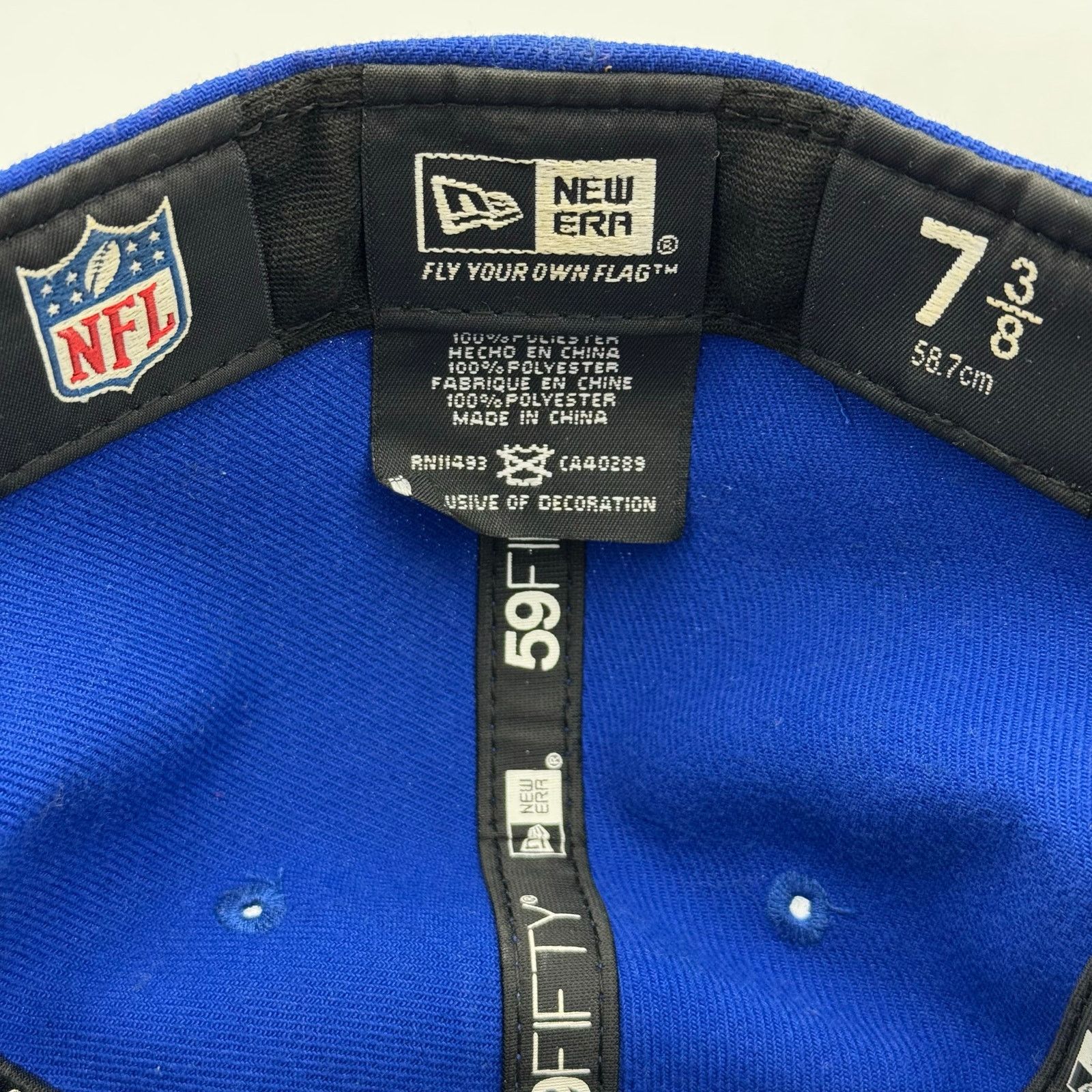 New Era New Era 59Fifty New York Giants NFL Baseball Cap Size 7 3/8 Size ONE SIZE - 4 Thumbnail