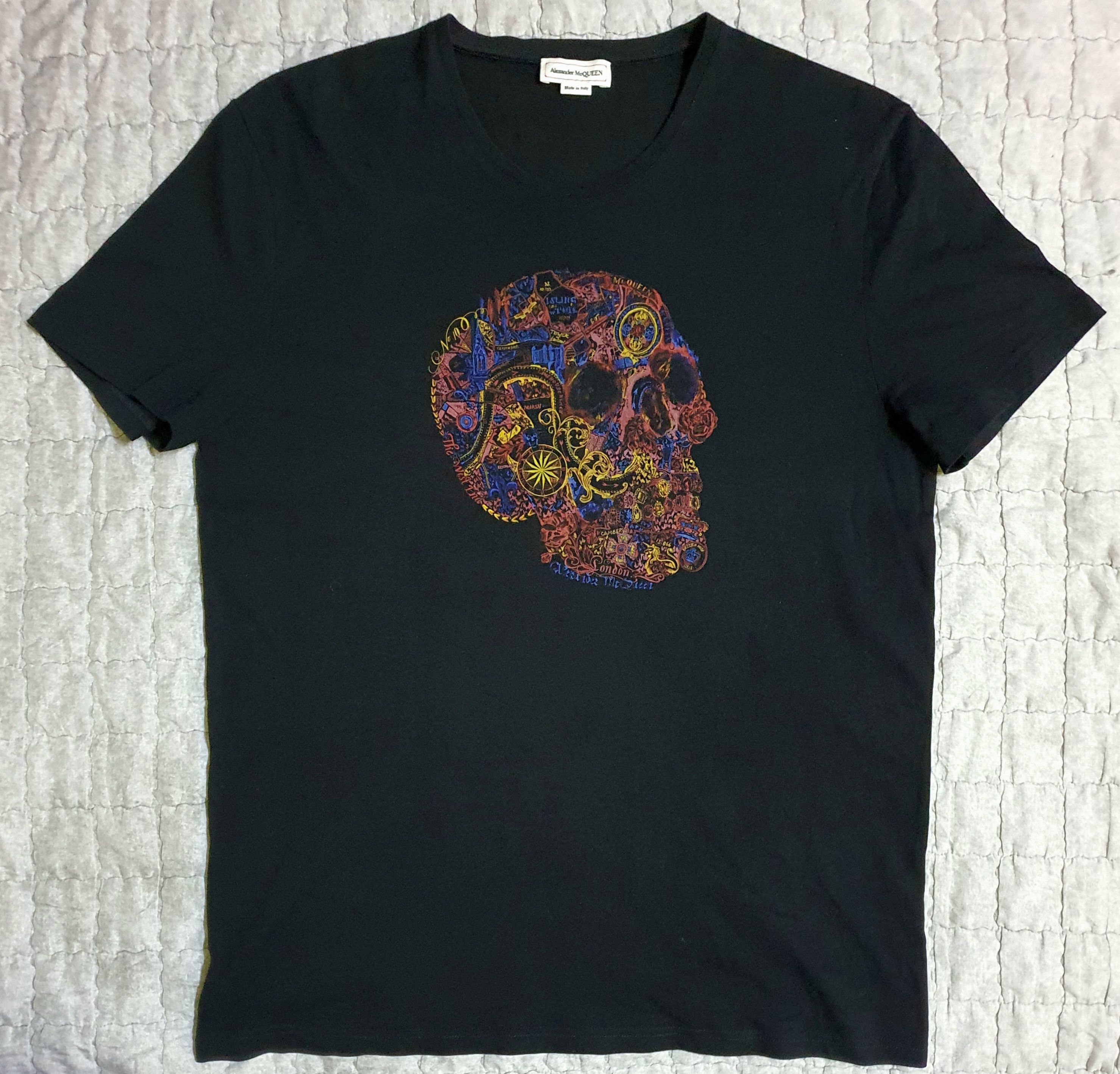 Alexander McQueen Alexander McQueen London Map Skull rare tee Size US S / EU 44-46 / 1 - 1 Thumbnail