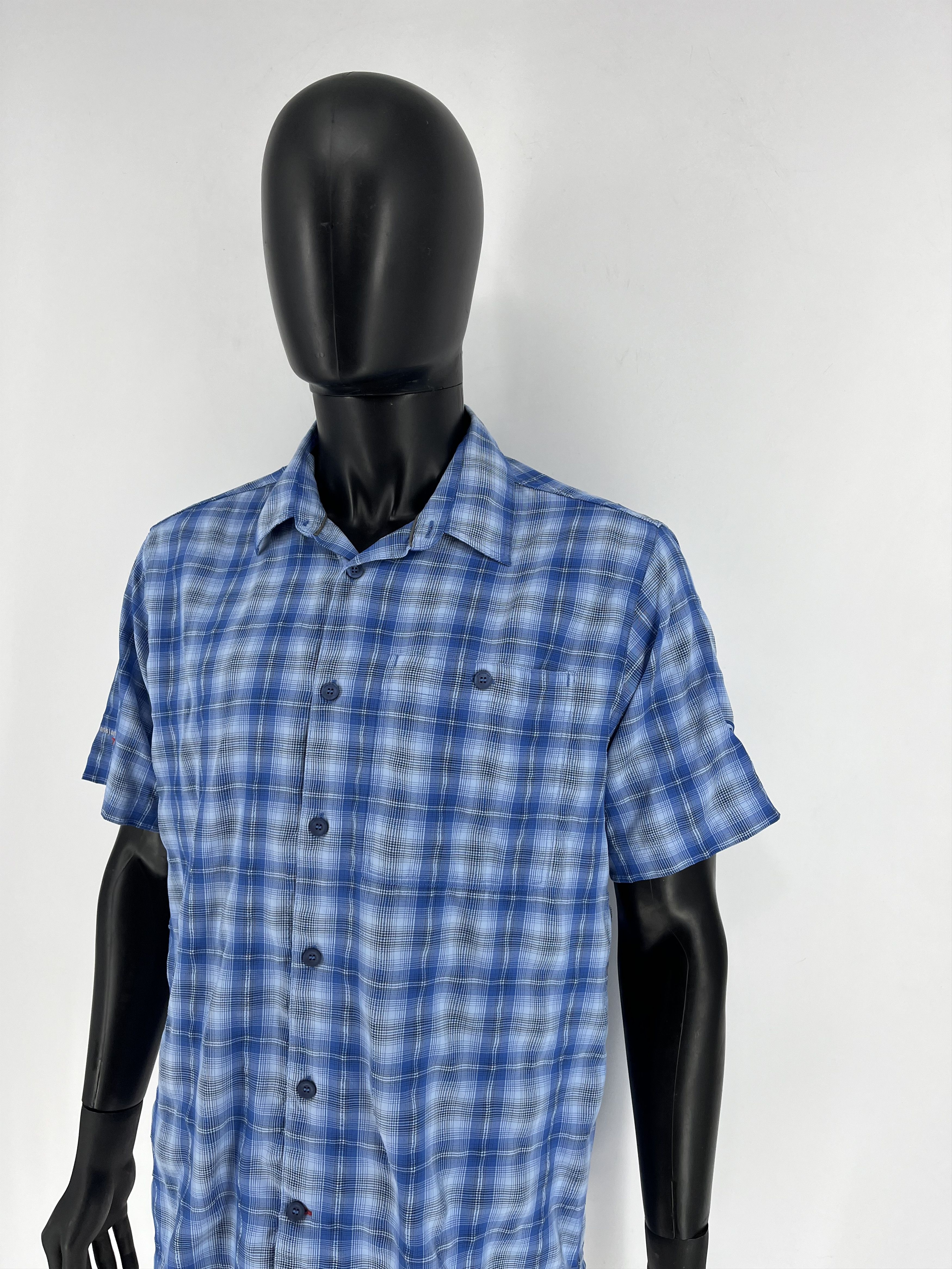 Mammut Mammut Mens L Blue Plaid Short Sleeve Button Up Shirt Shirt Size US L / EU 52-54 / 3 - 5 Thumbnail