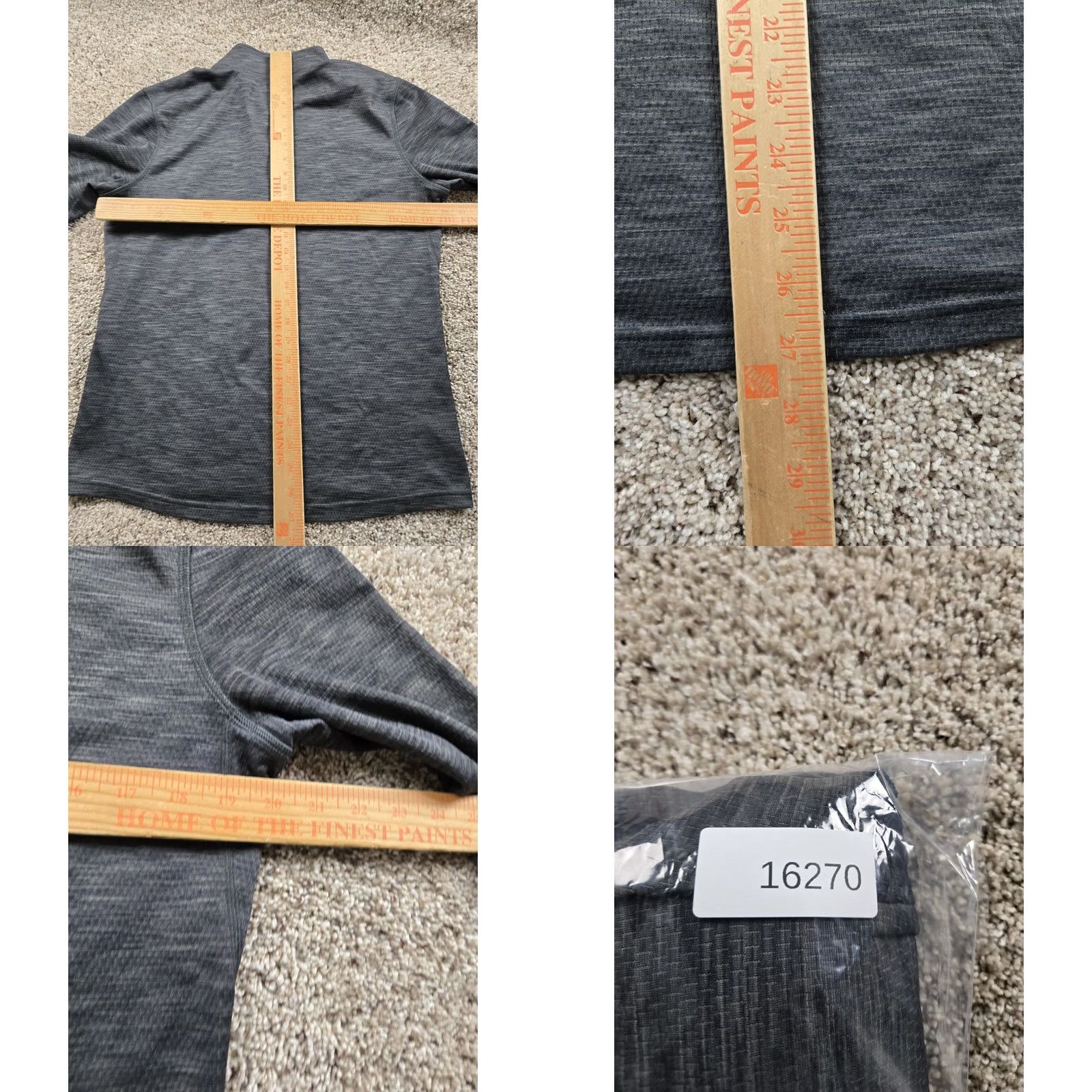Vintage REI Shirt Mens Medium Gray 1/4 Zip Pullover Long Sleeve Athletic Hiking Stretch Size US M / EU 48-50 / 2 - 9 Thumbnail