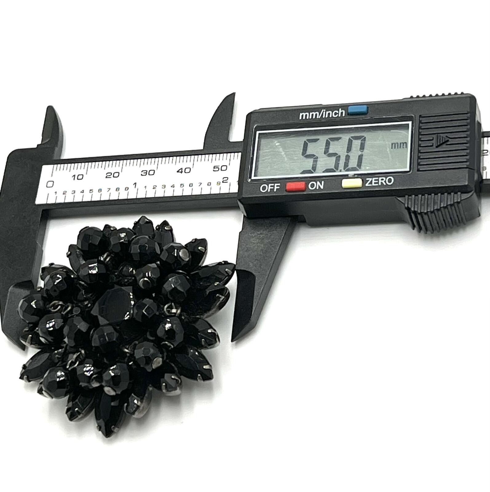 Alexander Julian Juliana Black Rhinestone Large Cha-Cha Cluster Brooch / Pin Size ONE SIZE - 5 Thumbnail