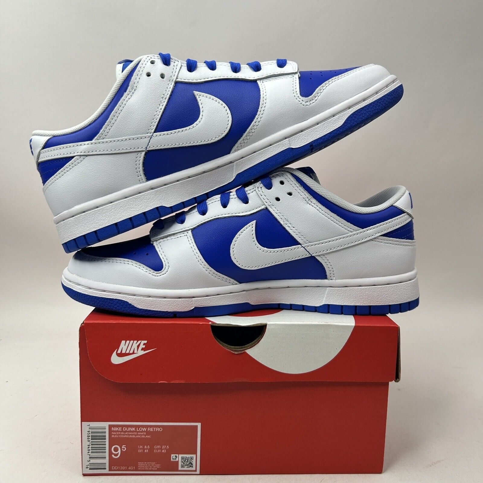 Nike Nike Dunk Low Retro “Racer Blue” 2023 Size US 9.5 / EU 42-43 - 3 Thumbnail