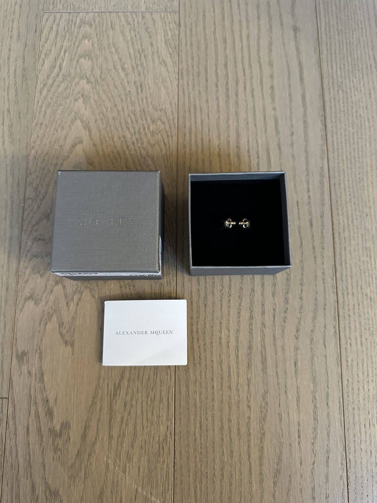 Alexander McQueen Gold Twin Skull Ring Size ONE SIZE - 4 Thumbnail