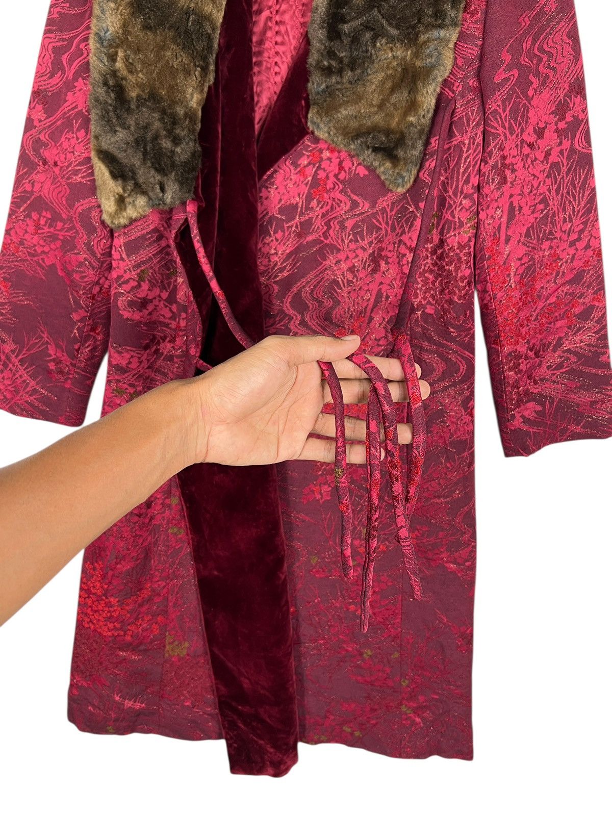 Kenzo Kenzo Paris Jacquard Coat With Faux Fur Made In France Size M / US 6-8 / IT 42-44 - 11 Thumbnail