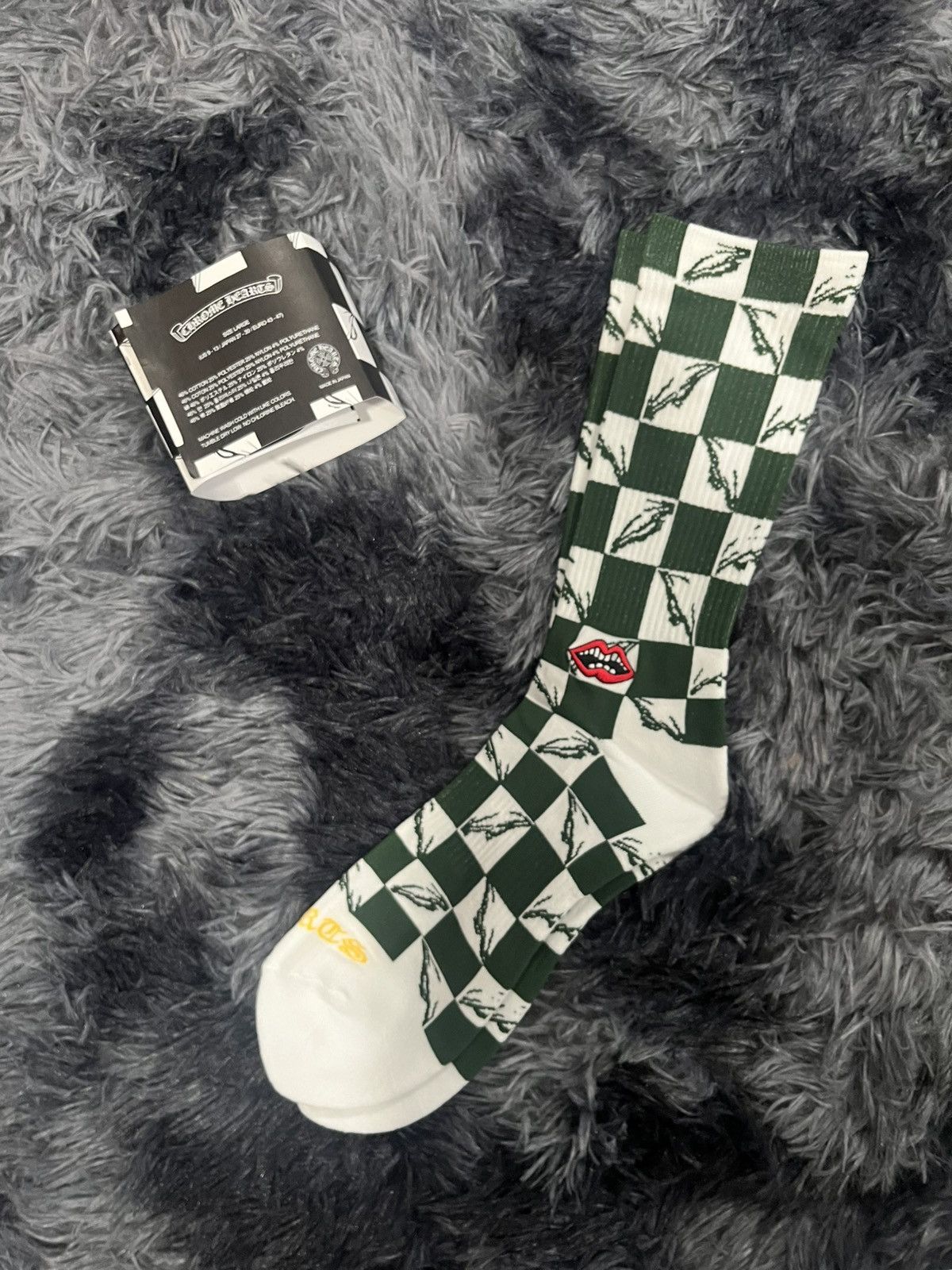 Pre-owned Chrome Hearts X Matty Boy 99 Eye Socks In Green