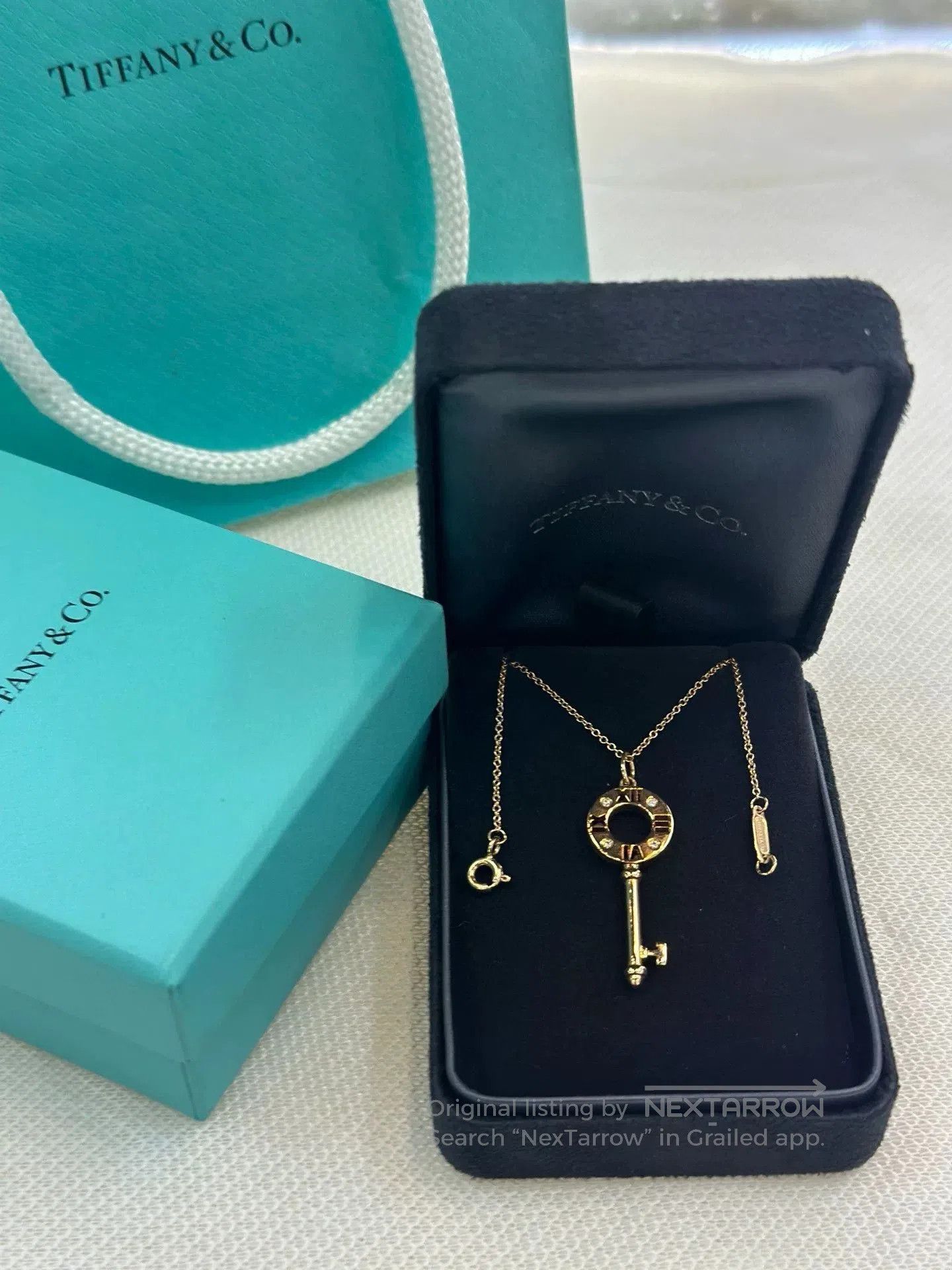 Tiffany & Co. Tiffany & Co. 18k Rose Gold Diamond Key Necklace. Size ONE SIZE - 4 Thumbnail