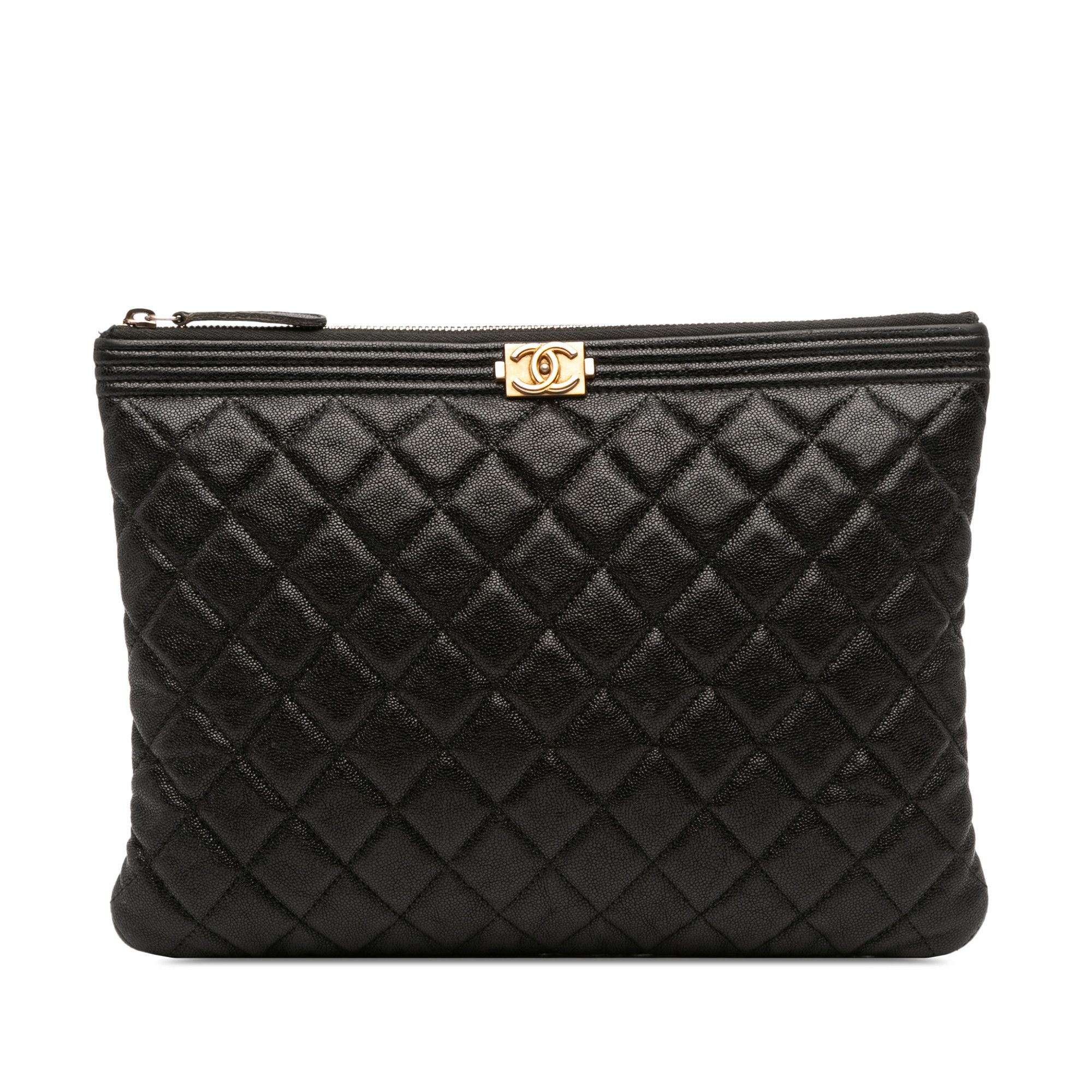 Chanel Chanel Medium Quilted Caviar Boy O Case Clutch Size ONE SIZE - 1 Thumbnail