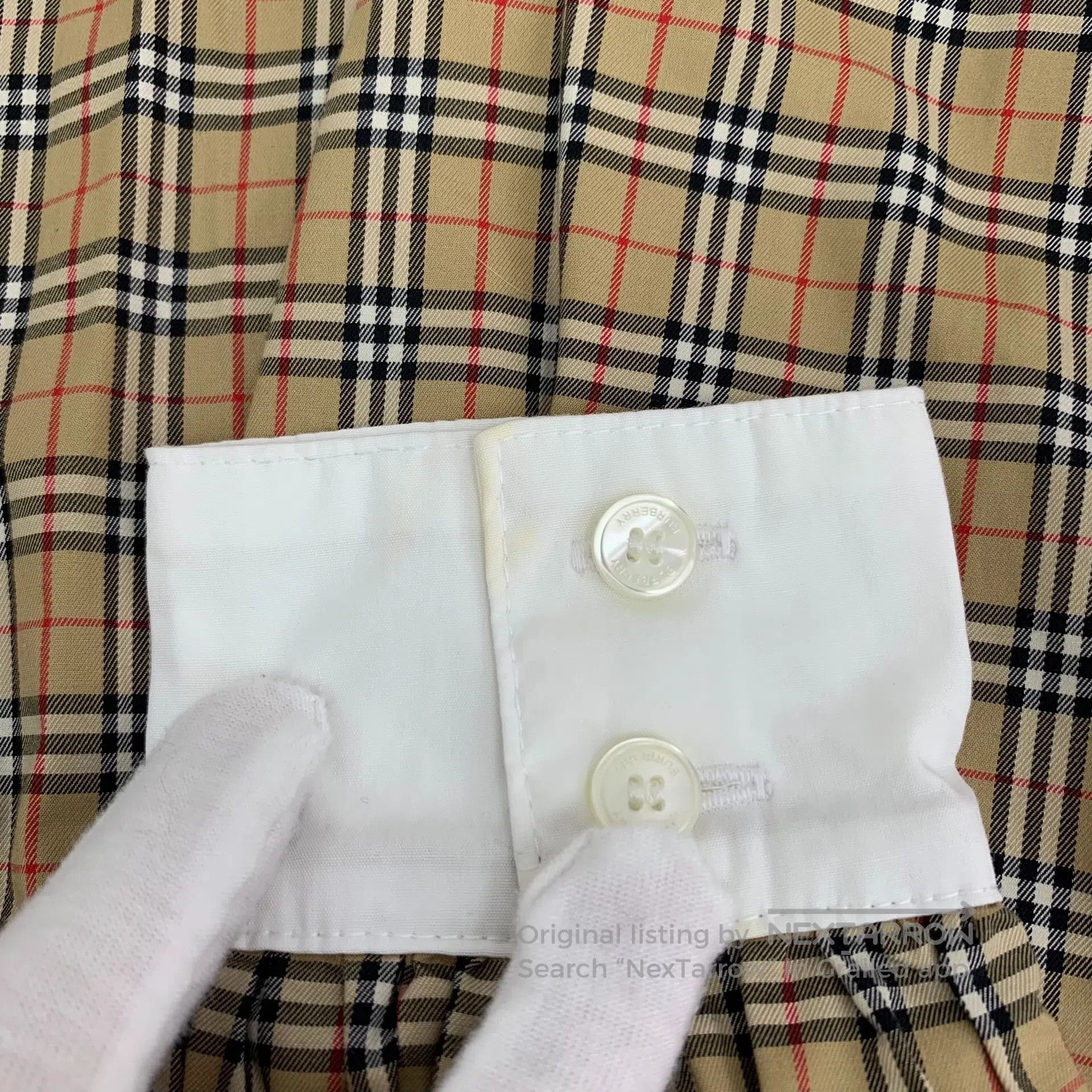 Burberry Burberry Deep brown checkered lapel long sleeve dress| Size M / US 6-8 / IT 42-44 - 6 Thumbnail