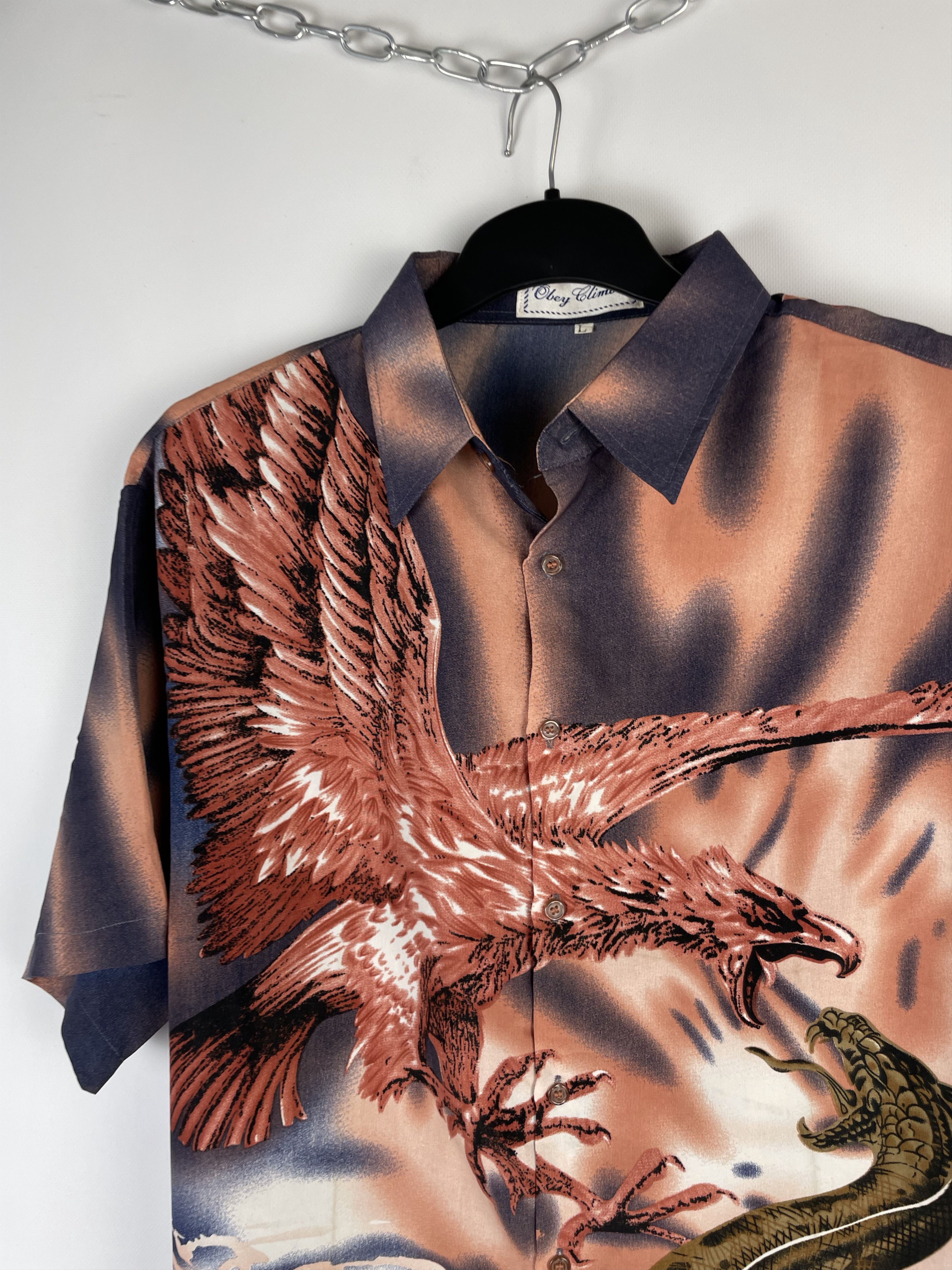 Japanese Brand Vintage Japanese Style Art Dragon Streetwear Shirt Size US L / EU 52-54 / 3 - 4 Thumbnail