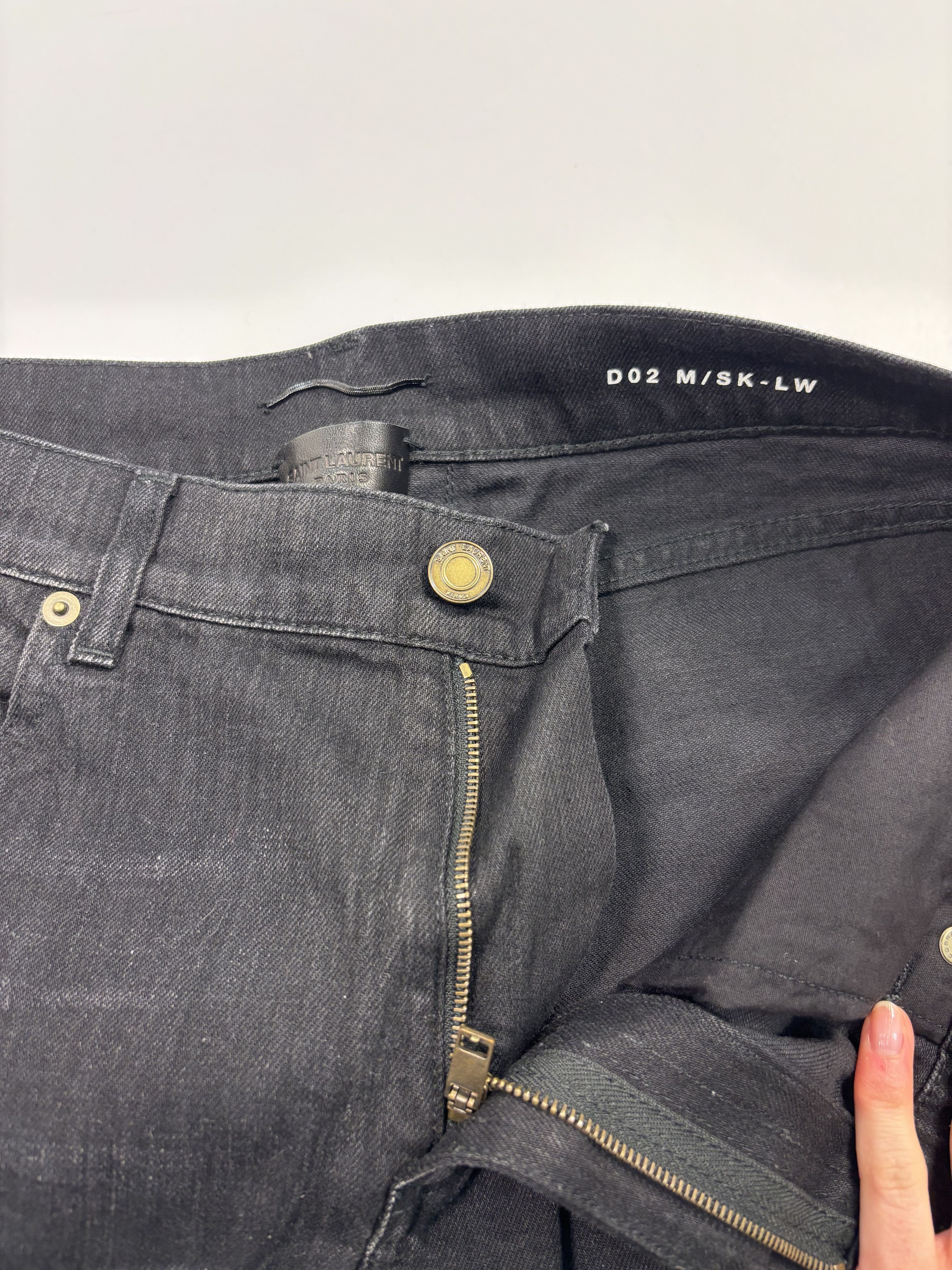 Saint Laurent Paris Saint Laurent Distressed Black Jeans Size US 32 / EU 48 - 2 Thumbnail