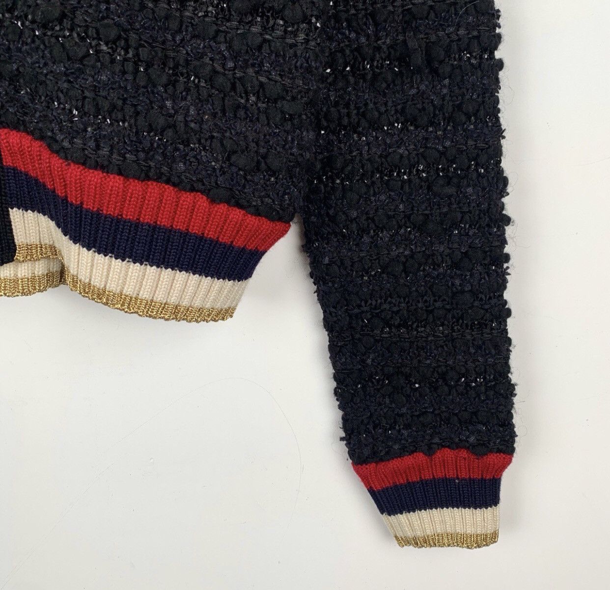 Gucci Gucci 23 striped trimmed tweed blend knit cardigan jacket Size XS / US 0-2 / IT 36-38 - 5 Thumbnail