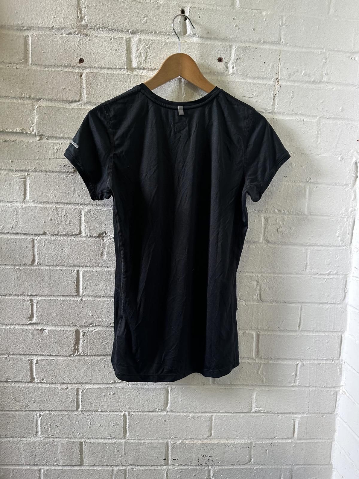 Nike Nike Dri-FIT Black Short Sleeve Running T-Shirt Size M / US 6-8 / IT 42-44 - 4 Thumbnail