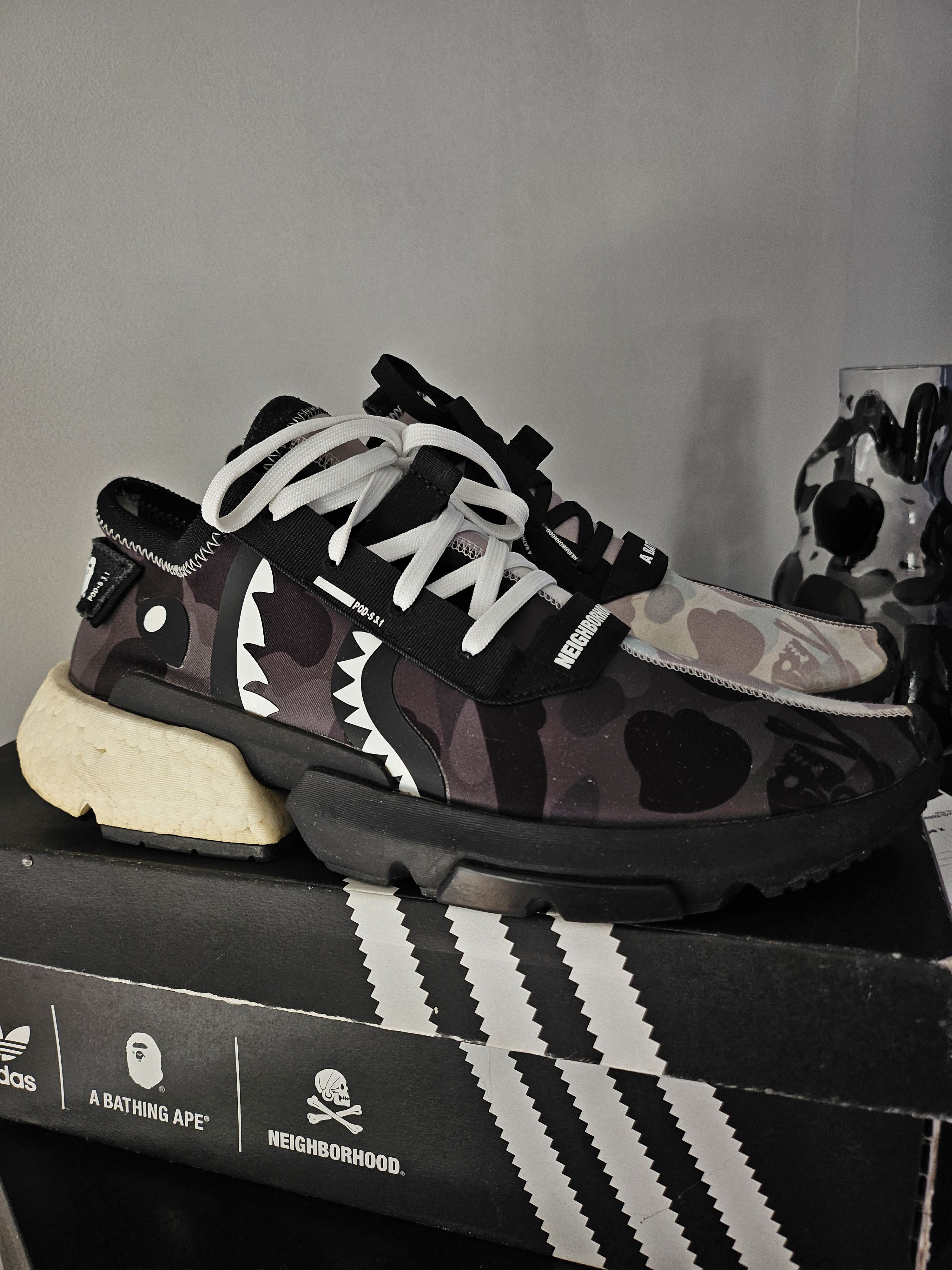 Adidas × Bape × Neighborhood Adidas pod s3.1 bape x neighborhood Size US 10.5 / EU 43-44 - 3 Thumbnail