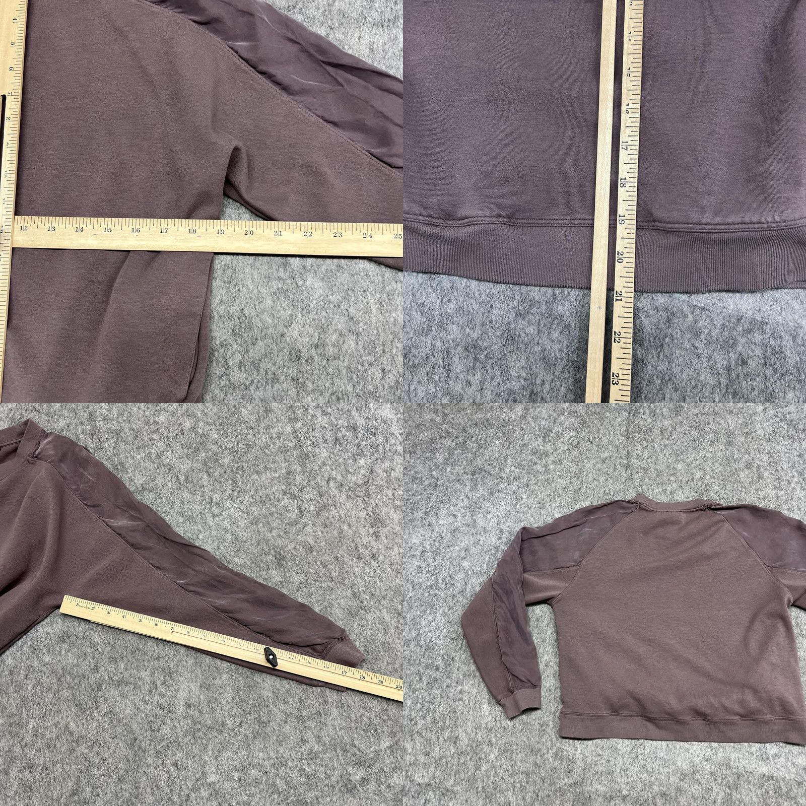 Massimo Dutti Massimo Dutti Sweatshirt Womens M Purple Raglan Pockets Crew Neck Size M / US 6-8 / IT 42-44 - 8 Thumbnail
