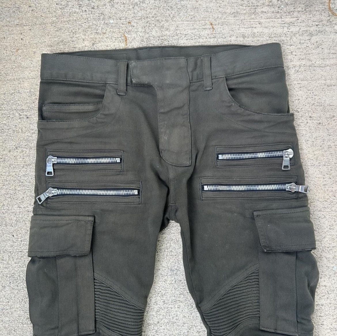 Balmain Balmain FW2014 Green Cargo Skinny Jeans Size US 28 / EU 44 - 3 Thumbnail