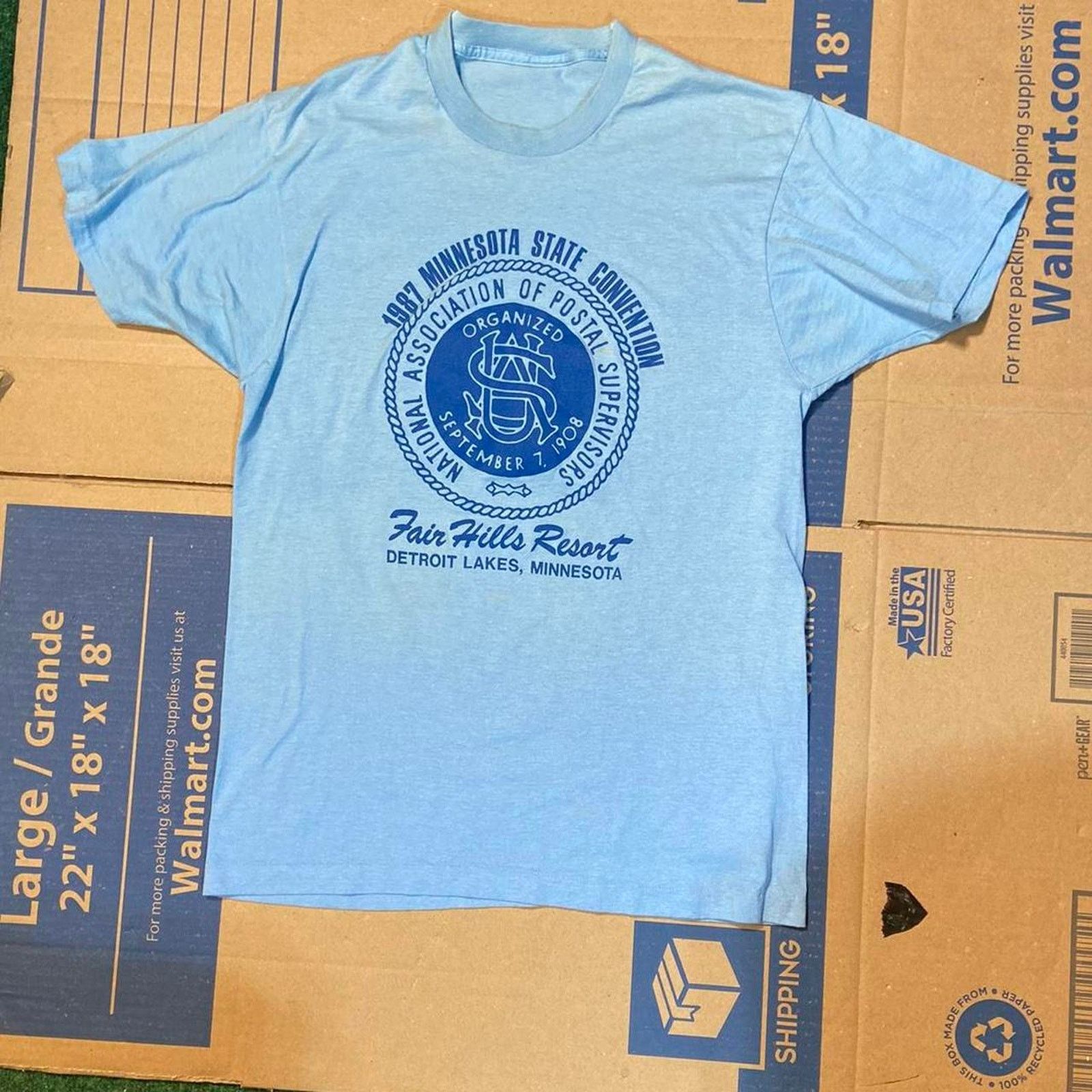 Jerzees 80s blue minnesota state convention Size US L / EU 52-54 / 3 - 2 Thumbnail
