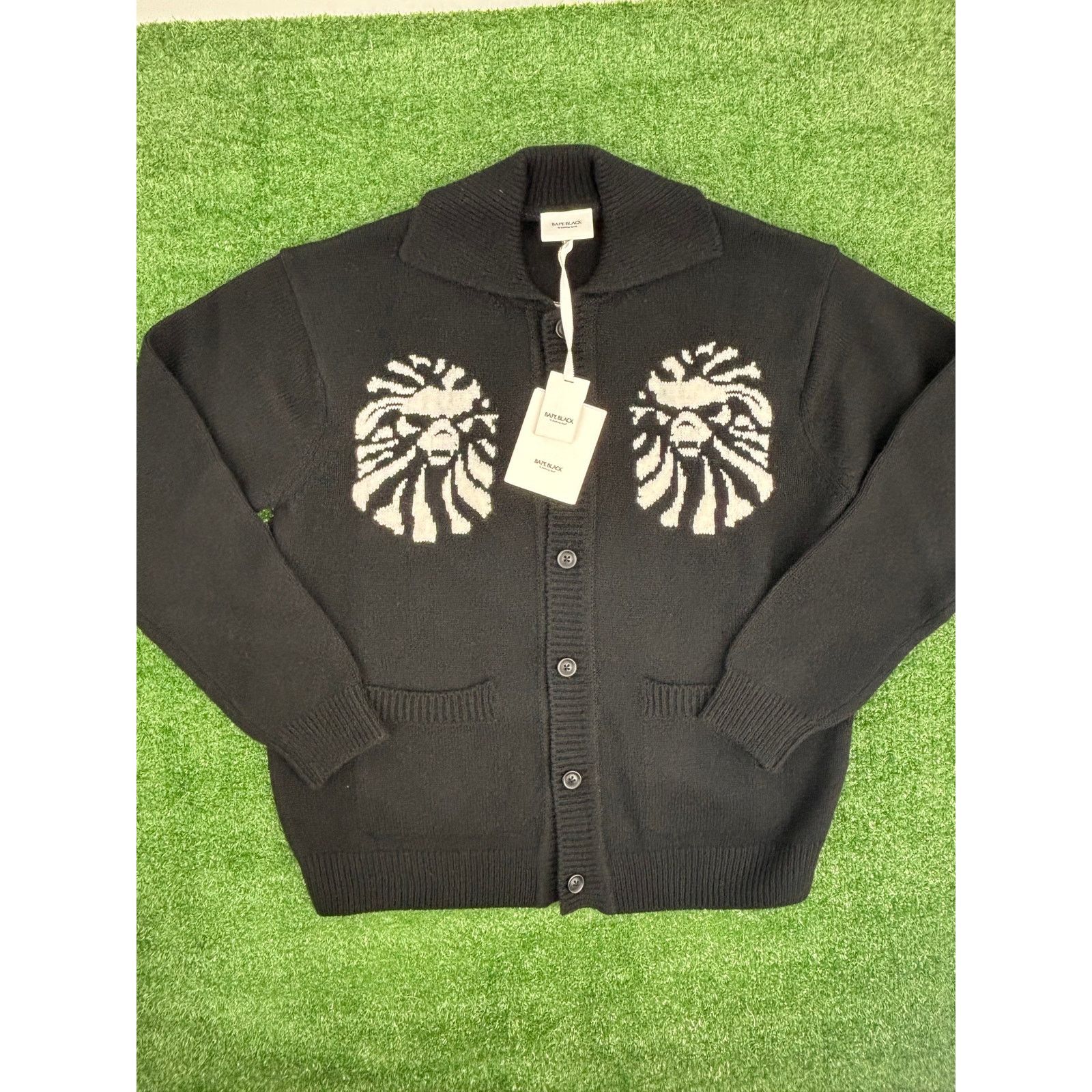 Bape BAPE Black Japan Knitted Black Polo Cardigan Size XL Size US XL / EU 56 / 4 - 1 Thumbnail