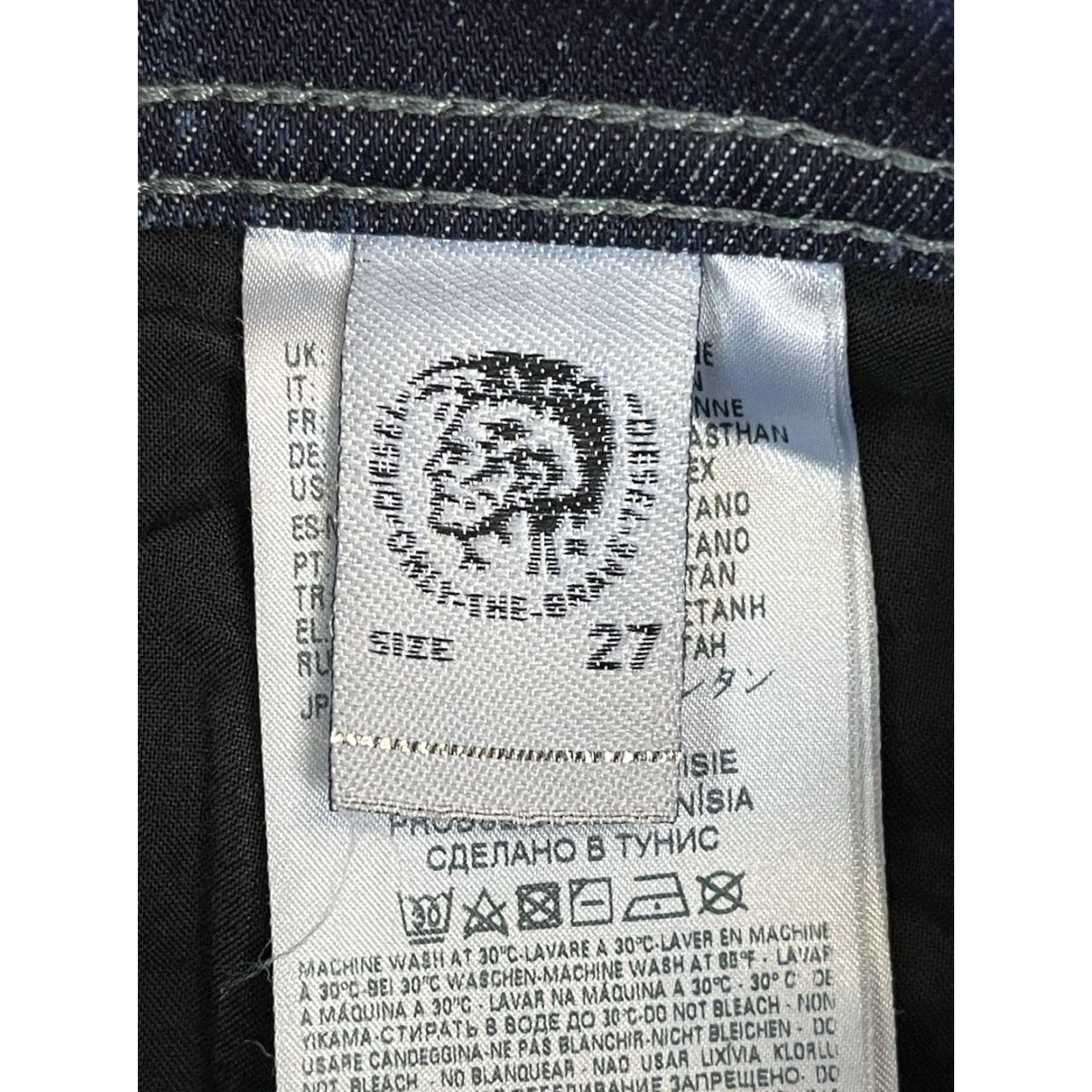Diesel Diesel Jeans Mens 27x30 Blue Tepphar Slim Carrot Button Fly Distressed Denim Size US 27 - 4 Thumbnail
