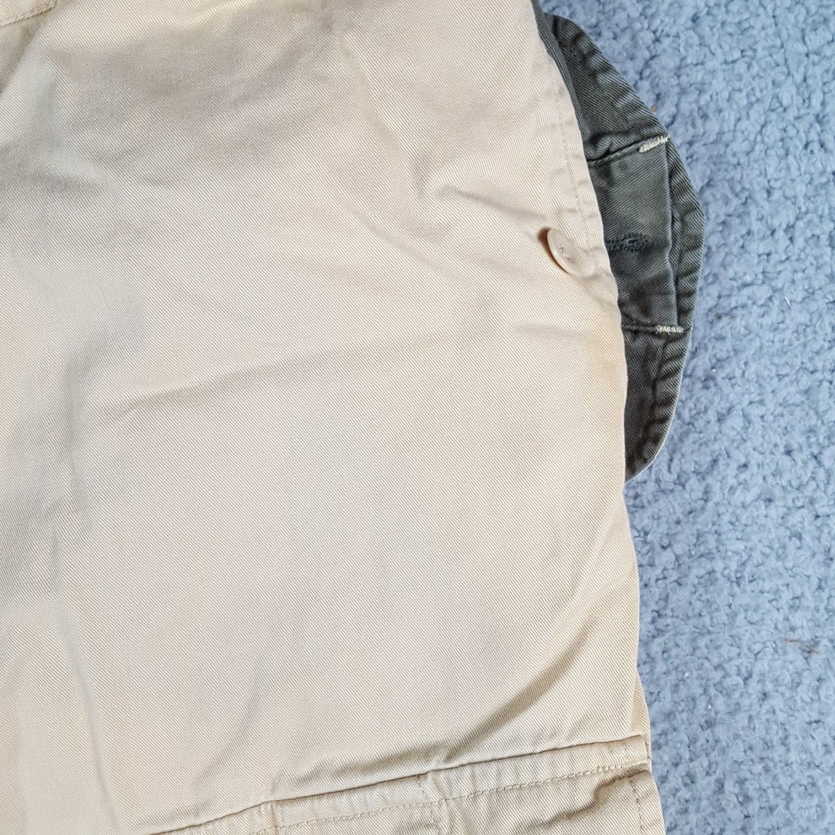 Tommy Hilfiger VINTAGE Y2K Tommy Hilfiger Baggy Cargo Khakis Size M 36x30 Khaki Army 00s Pants Size US 31 - 5 Thumbnail