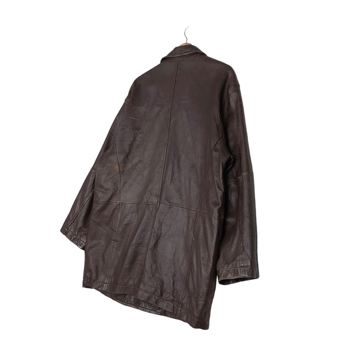 Issey Miyake 🔥VINTAGE BIKER LEATHER JACKET INTERMEZZO ISSEY MIYAKE Size US M / EU 48-50 / 2 - 10 Thumbnail