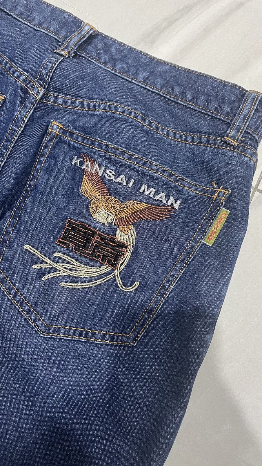 Japanese Brand Kansai man bird embroidery logo jeans Size US 30 / EU 46 - 2 Thumbnail