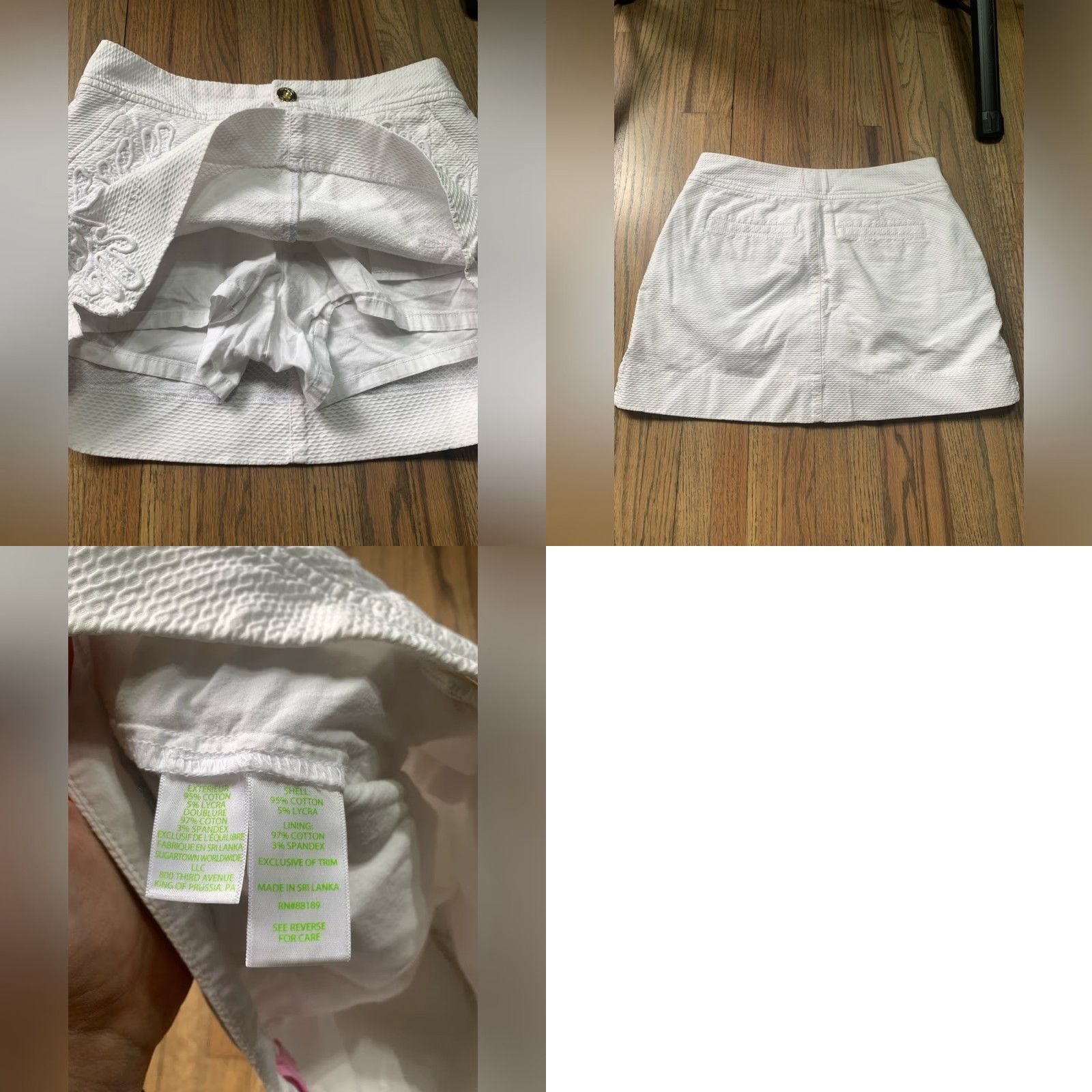 Lilly Pulitzer Lilly Pulitzer White Bermuda Skirt Women 00 Regular Coral 00? Size 24" / US 00 / IT 34 - 8 Thumbnail