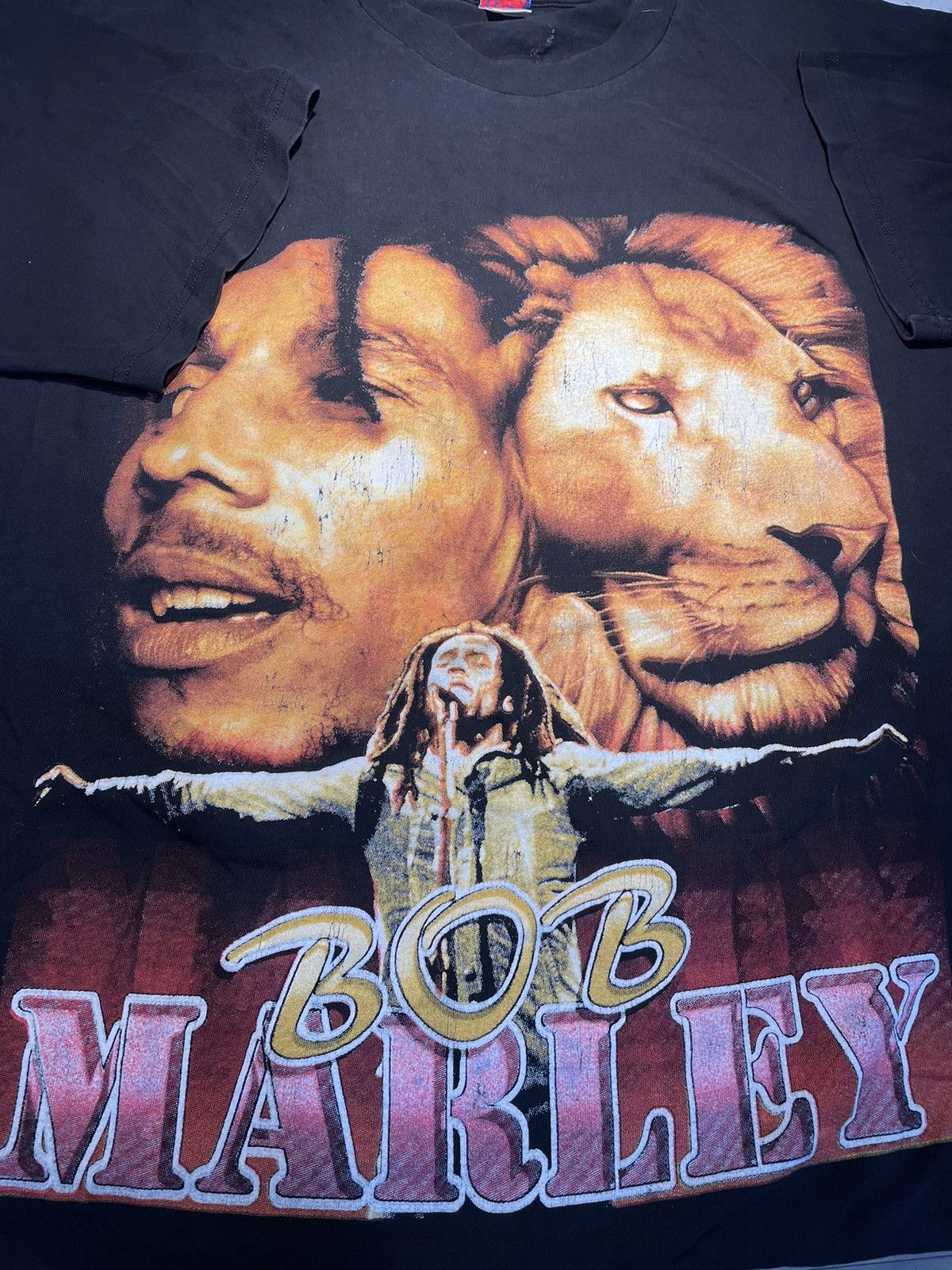 Vintage Vintage bob marley catch a fire double print original 2xl Size US XXL / EU 58 / 5 - 1 Thumbnail