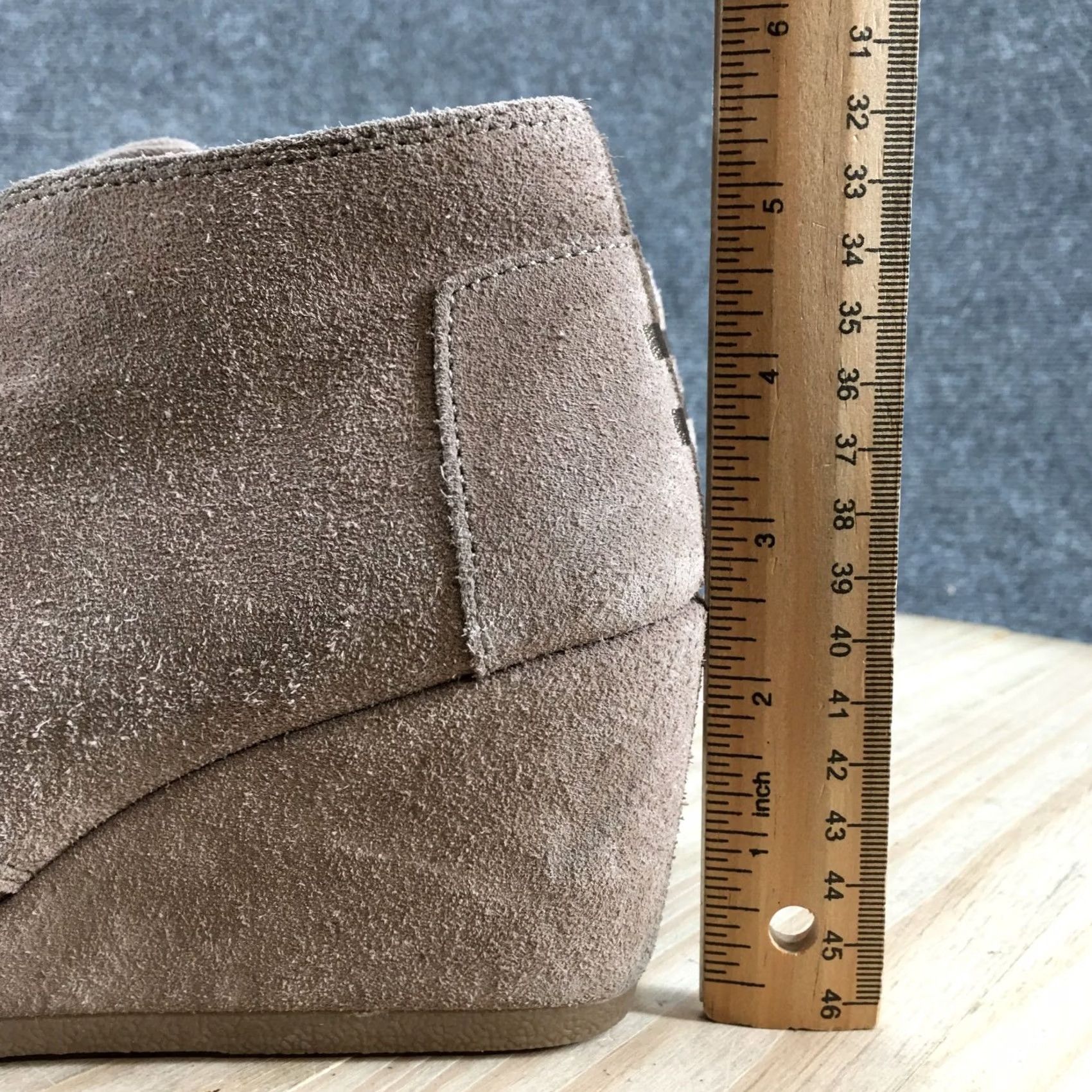 Toms TOMS Boots Womens 7 Wedge Desert Ankle Bootie Lace Up Brown Suede Comfort Casual Shoes Size US 7 / IT 37 - 7 Thumbnail