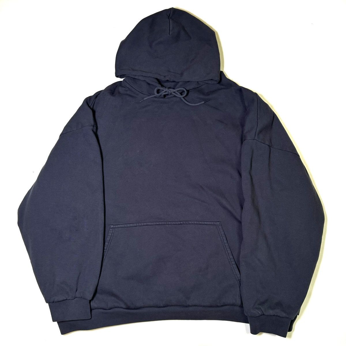 Image of Balenciaga x Gap Yeezy Gap Double Layer Hoodie in Navy, Men's (Size XL)