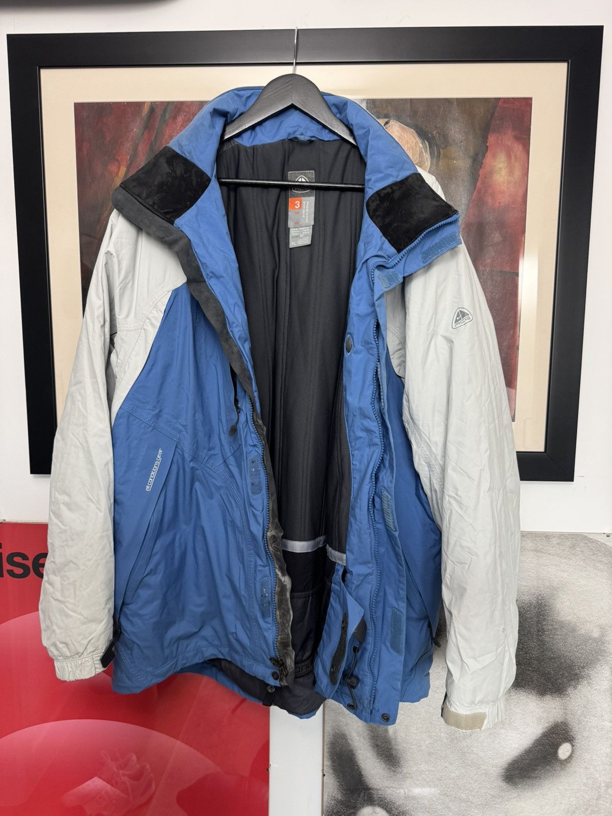 Nike Nike ACG Vintage Y2k Tech Windbreaker Jacket Hype Blue White Size US XL / EU 56 / 4 - 3 Thumbnail