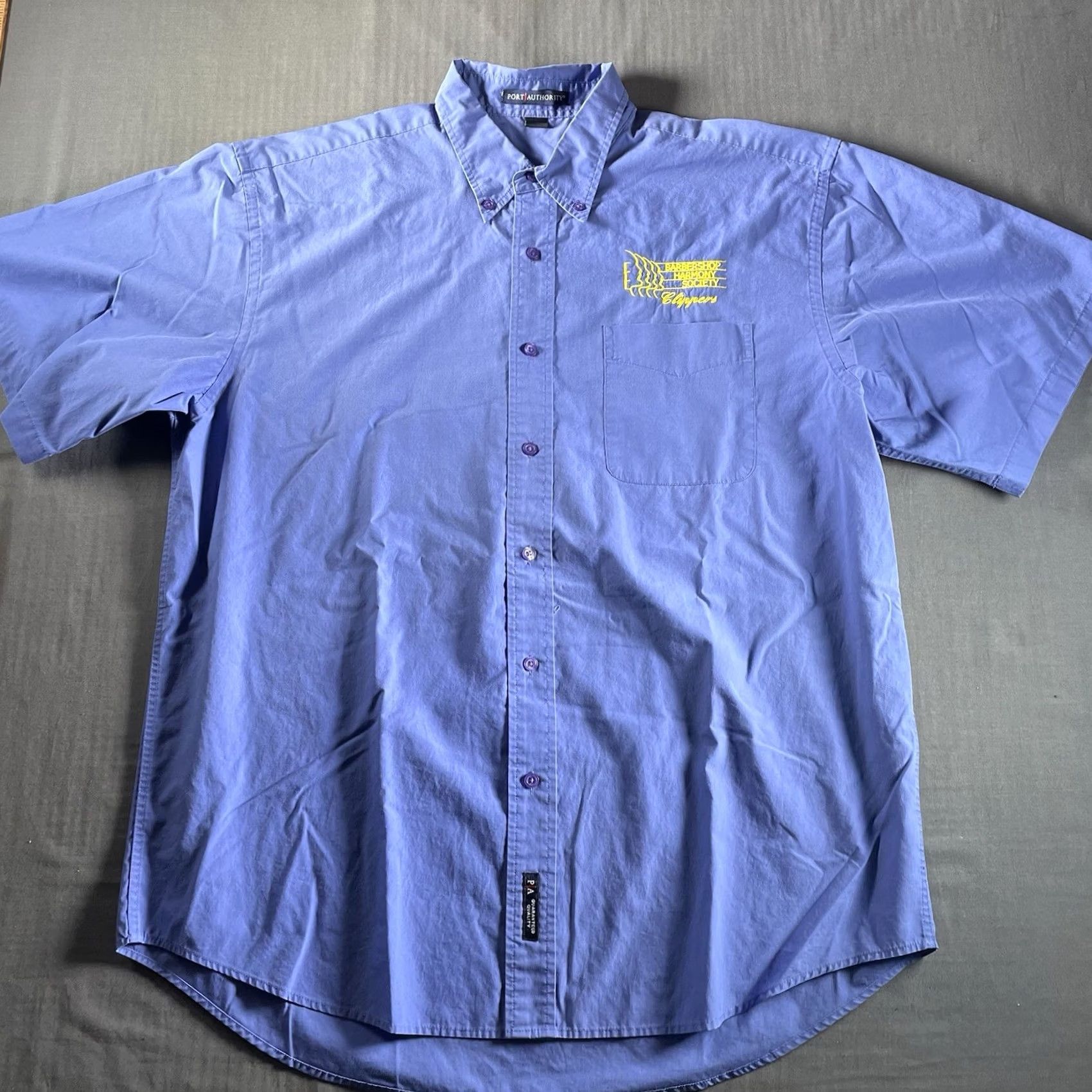 Port Authority BARBERSHOP HARMONY SOCIETY Shirt Men’s XL Blue Button Up Clippers SPEBSQSA Men XL Blue Shirt Size US XL / EU 56 / 4 - 4 Thumbnail