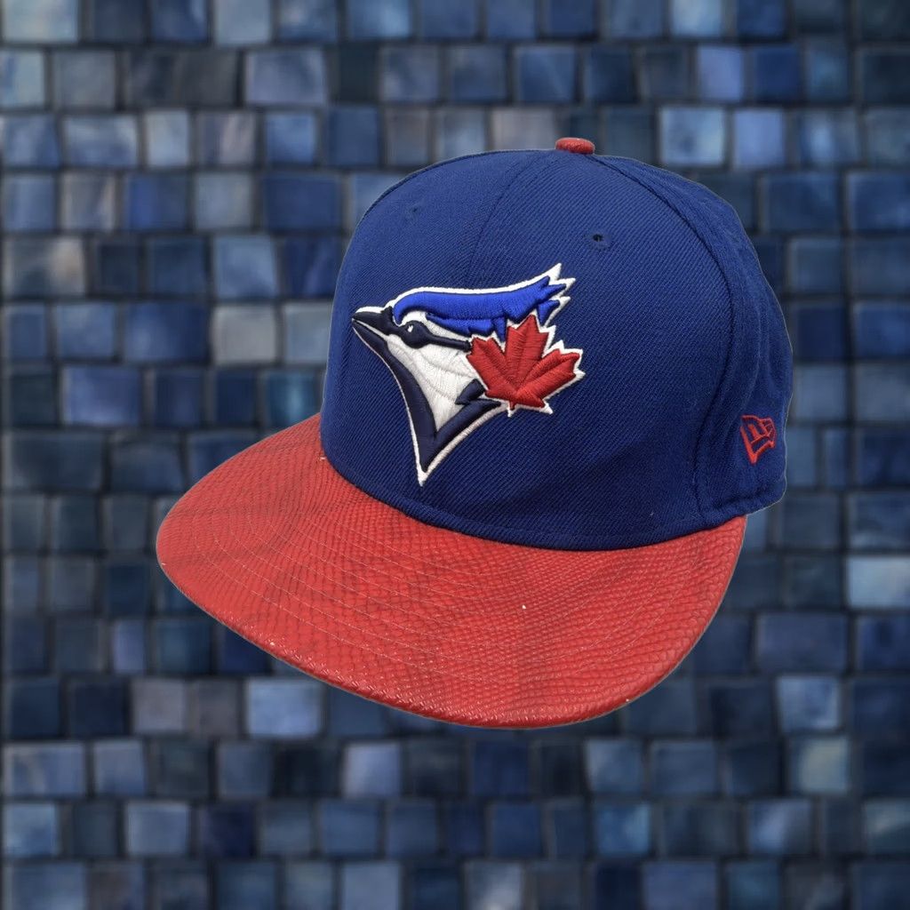 New Era VINTAGE New Era Toronto 9Fifty Strap Back Hat Blue Red Brim Mens One Size Rare Logo Size ONE SIZE - 1 Thumbnail