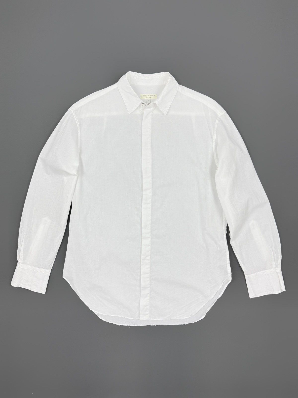 Rag & Bone Rag&Bone New York White Sheer Button Down Shirt S Size S / US 4 / IT 40 - 1 Thumbnail
