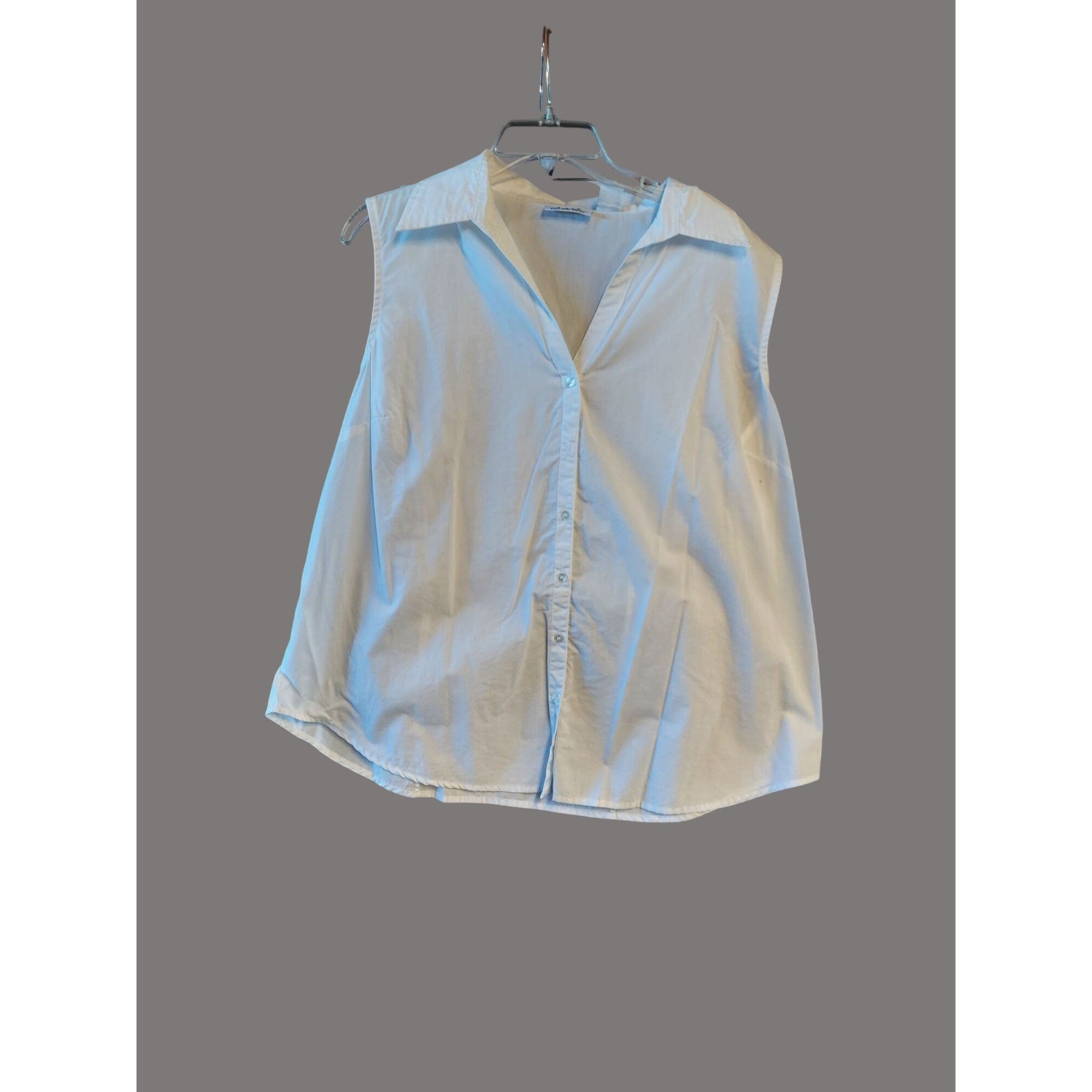 Other White Sleeveless Button-Up Blouse Plus Sz 2X & Apostlrophe P Size XXL / US 16-18 / IT 52-54 - 5 Thumbnail