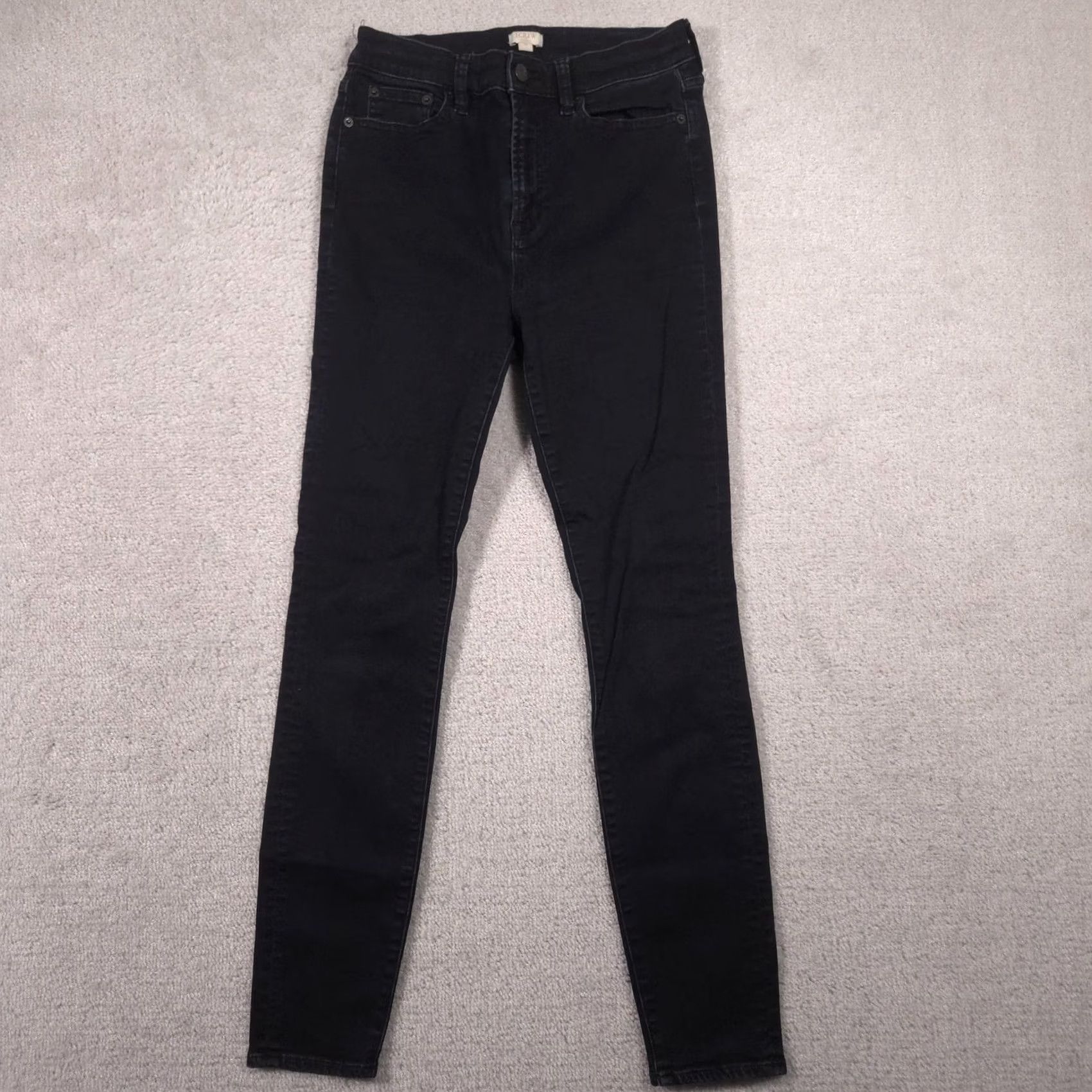 J.Crew J.CREW Jeans Womens 28 Black Charcoal Wash Mid Rise Skinny Slim Denim Jeans Size 28" / US 6 / IT 42 - 2 Thumbnail