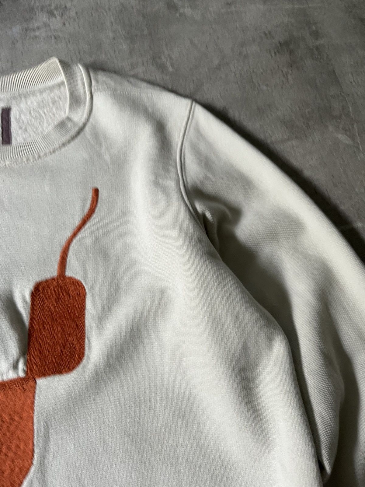 Rick Owens Rick Owens DRKSHDW embroidered sweatshirt robot logo beige Size US S / EU 44-46 / 1 - 7 Thumbnail