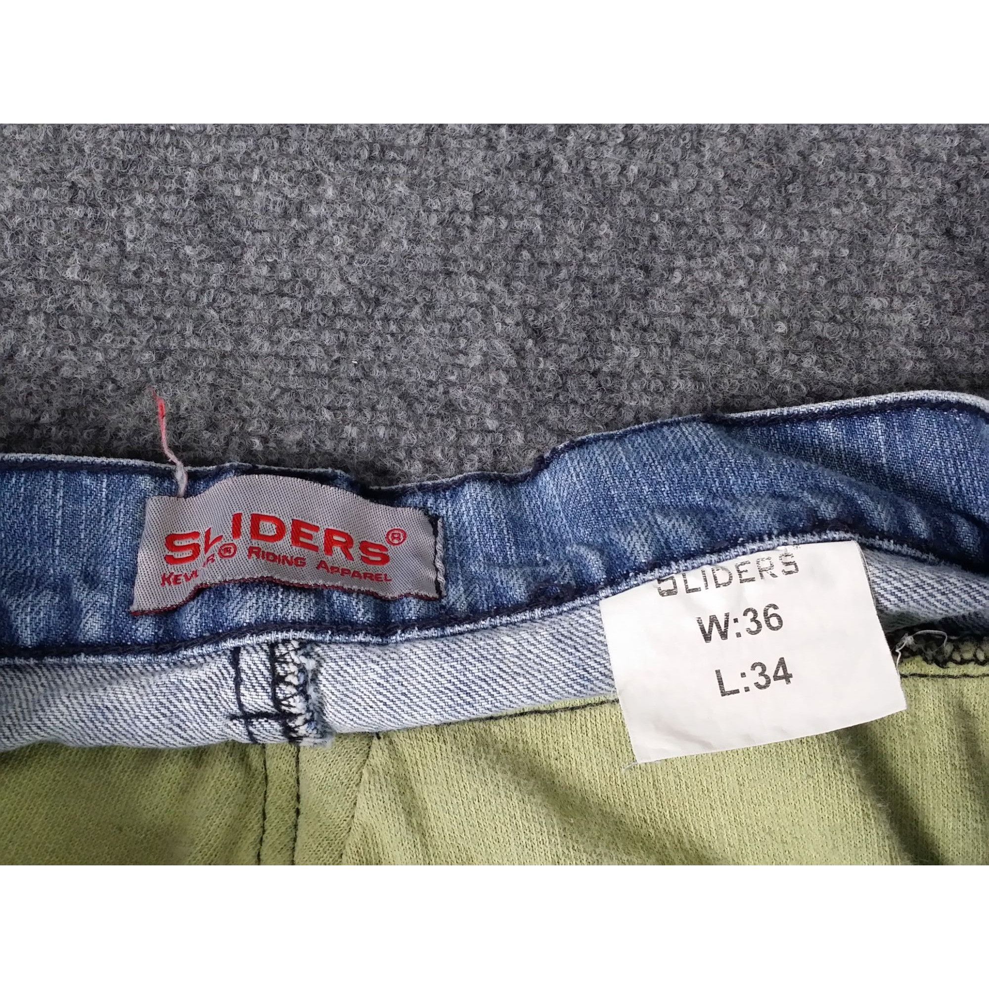 Other Sliders Motorcycle Kevlar Jeans Men Sz 36X34 Double Knee Blu Size US 36 / EU 52 - 5 Thumbnail