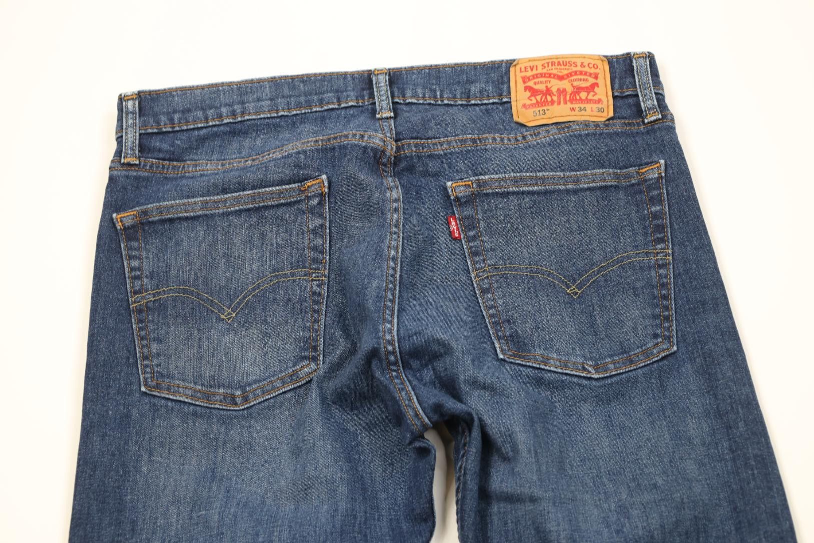 Levi's Vintage Y2K Levis 513 Slim Stretch Straight Leg Denim Jeans Size US 34 / EU 50 - 10 Thumbnail