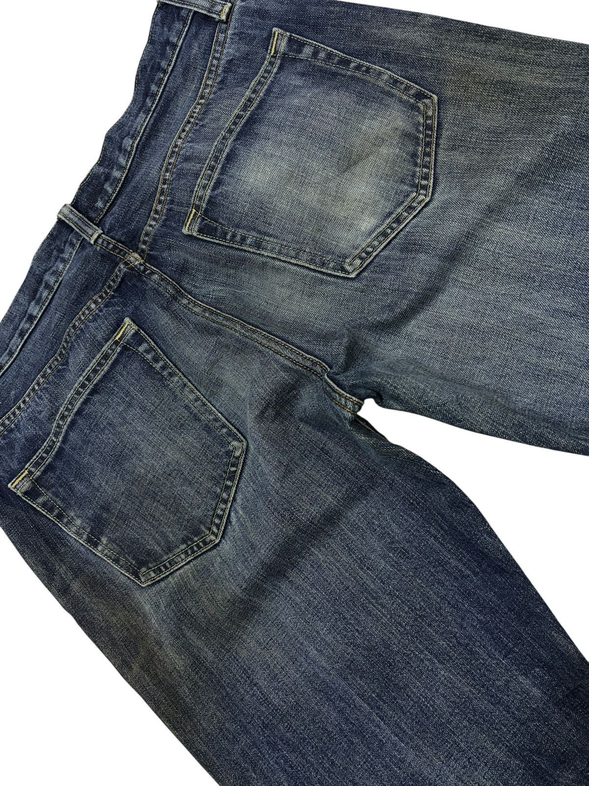 Japanese Brand Vtg Y2k Kaihara Denim Uniqlo Mud Washed Distressed Jeans Size US 32 / EU 48 - 5 Thumbnail