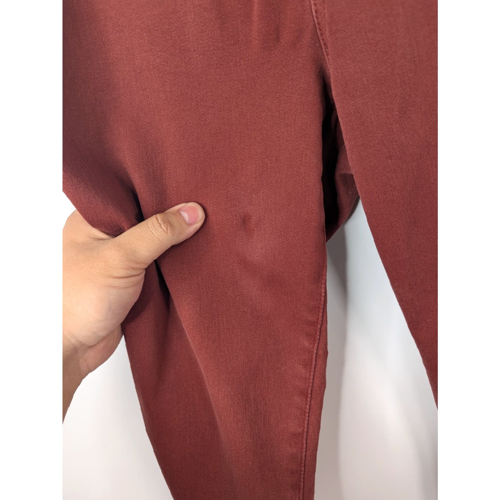 NYDJ NYDJ Leggings Women 10 Maroon Lift Tuck Technology Comfort Stretch Pockets Slimming Casual Workwear Size 32" / US 10 / IT 46 - 4 Thumbnail