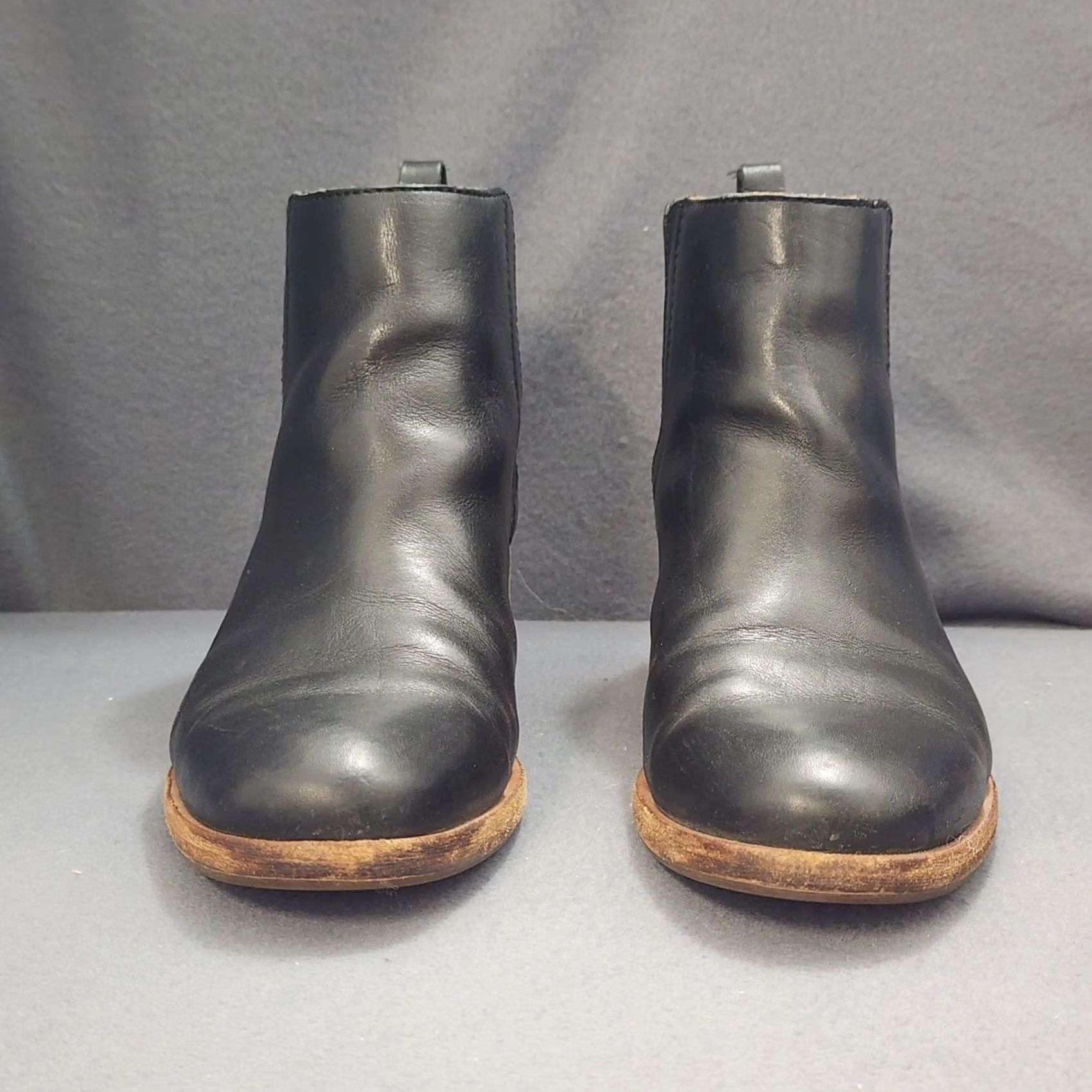 Vintage Kork-Ease Mens Black Leather Chelsea Boots 11 Pull On Ankle Comfort Low Heel Chelsea Mens Black Leather Boots Size US 11 / EU 44 - 2 Thumbnail