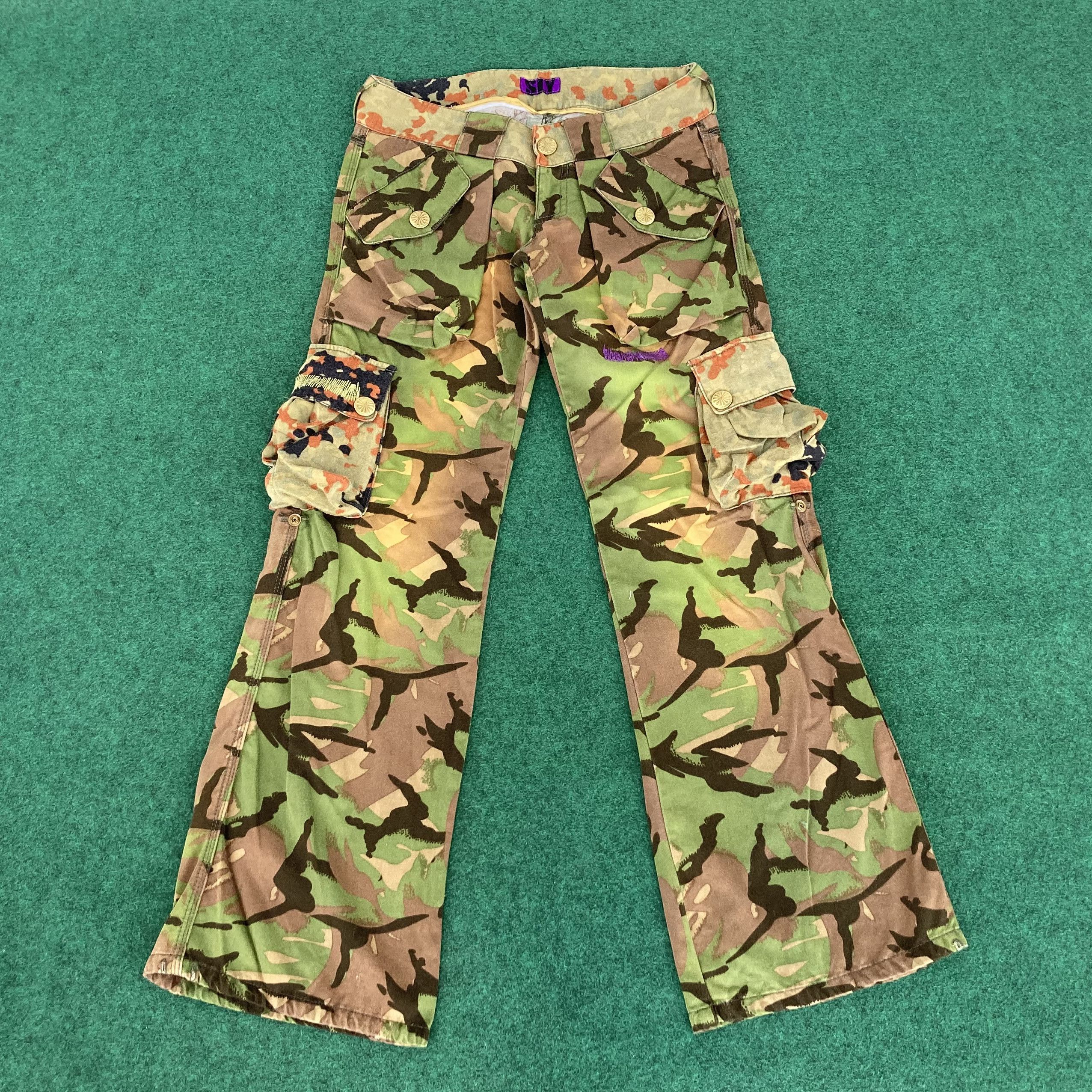 Vintage Vtg Sly Army Flared Women Jeans Size 30" / US 8 / IT 44 - 1 Thumbnail