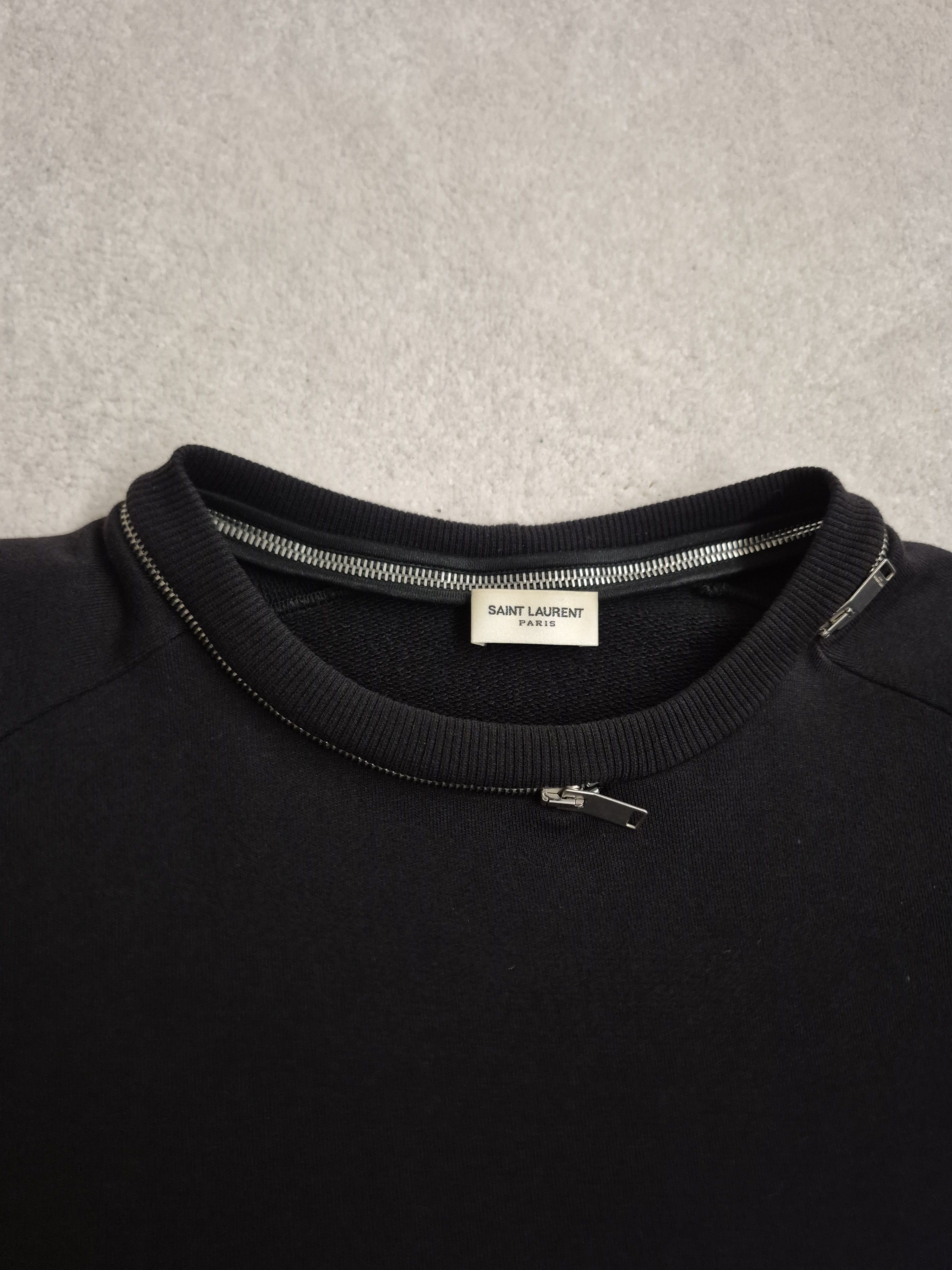 Saint Laurent Paris SAINT LAURENT ZIP NECK HEDI SWEAT MEDIUM BLACK Size US S / EU 44-46 / 1 - 2 Thumbnail