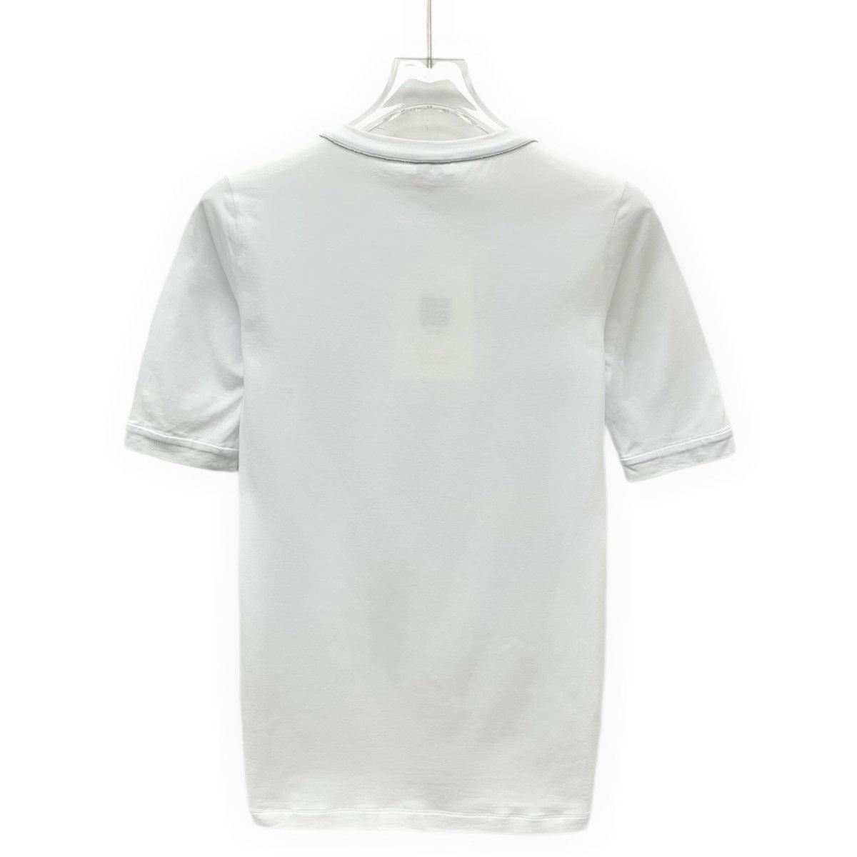 Brunello Cucinelli Brunello Cucinelli White Cotton Short Sleeve T-Shirt K26WX Size XXS / US 00 / IT 34 - 2 Thumbnail
