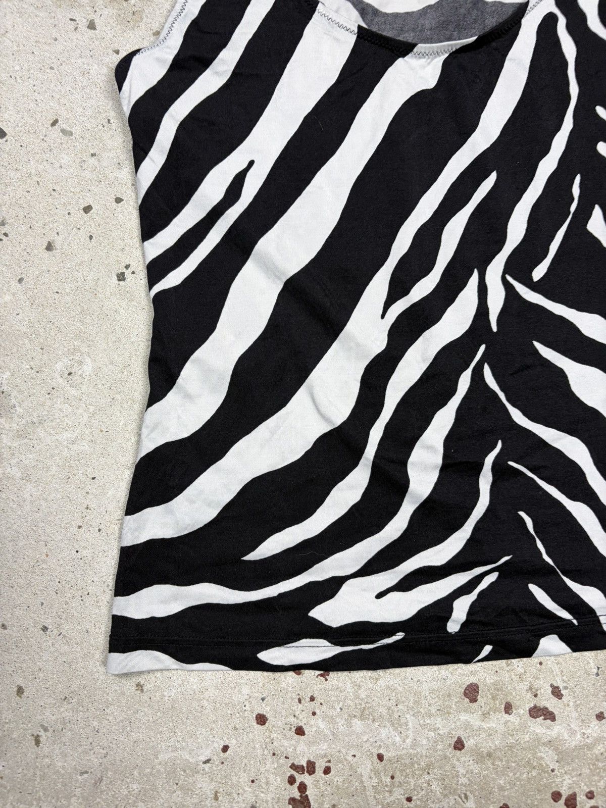 Dolce & Gabbana Vintage 2000s Dolce & Gabbana Underwear Zebra Print Tank Size S / US 4 / IT 40 - 9 Thumbnail