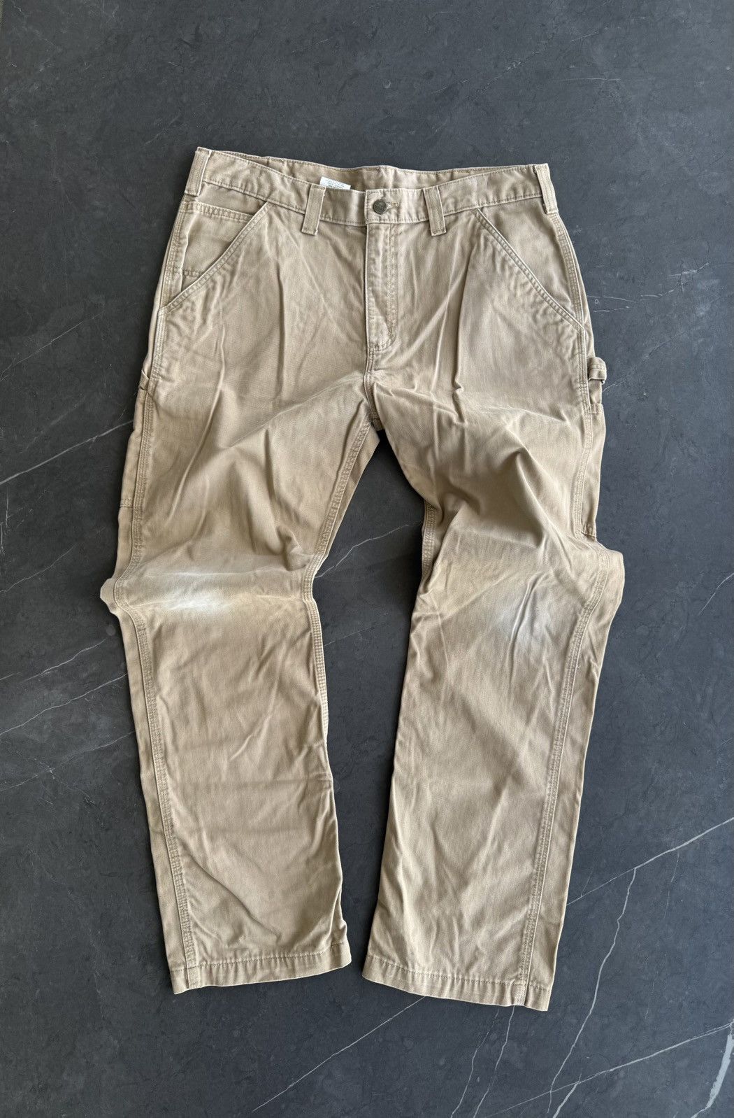 Carhartt × Carhartt Wip × Vintage Vintage Carhartt Carpenter Work Pants Khaki Size US 36 / EU 52 - 1 Thumbnail