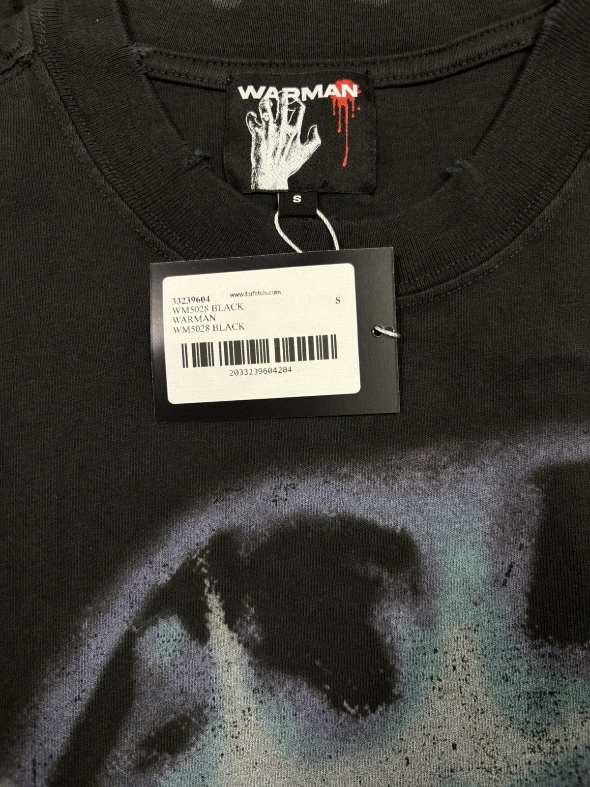 Vintage Warman Soul Light Graphic T-Shirt, Washed Black Size US S / EU 44-46 / 1 - 6 Thumbnail